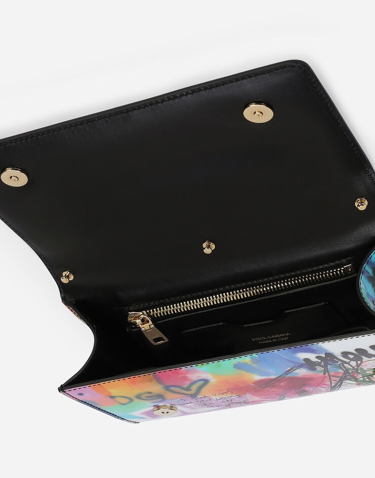 Printed patent leather 3.5 clutch - 5