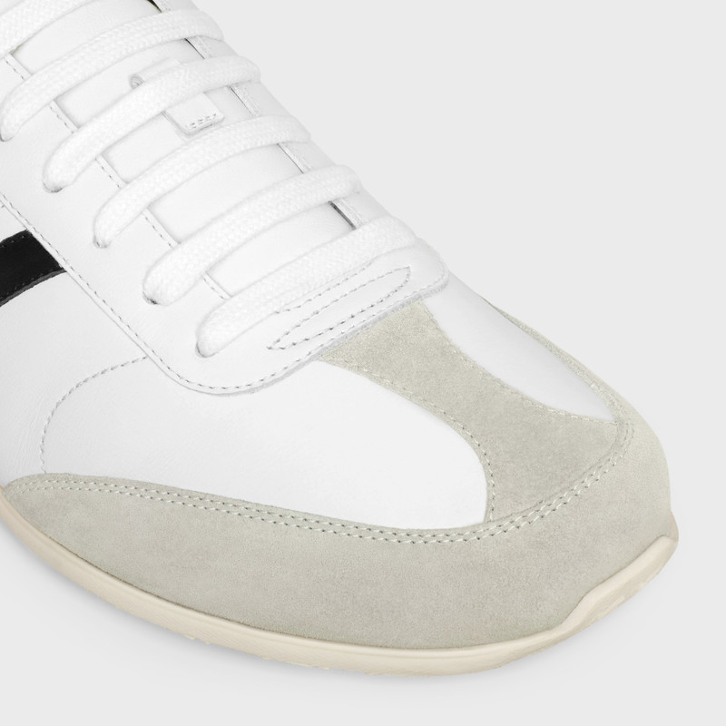 CELINE JOGGER LOW LACE-UP SNEAKER WITH TRIOMPHE SIGNATURE in CALFSKIN AND SUEDE CALFSKIN 4
