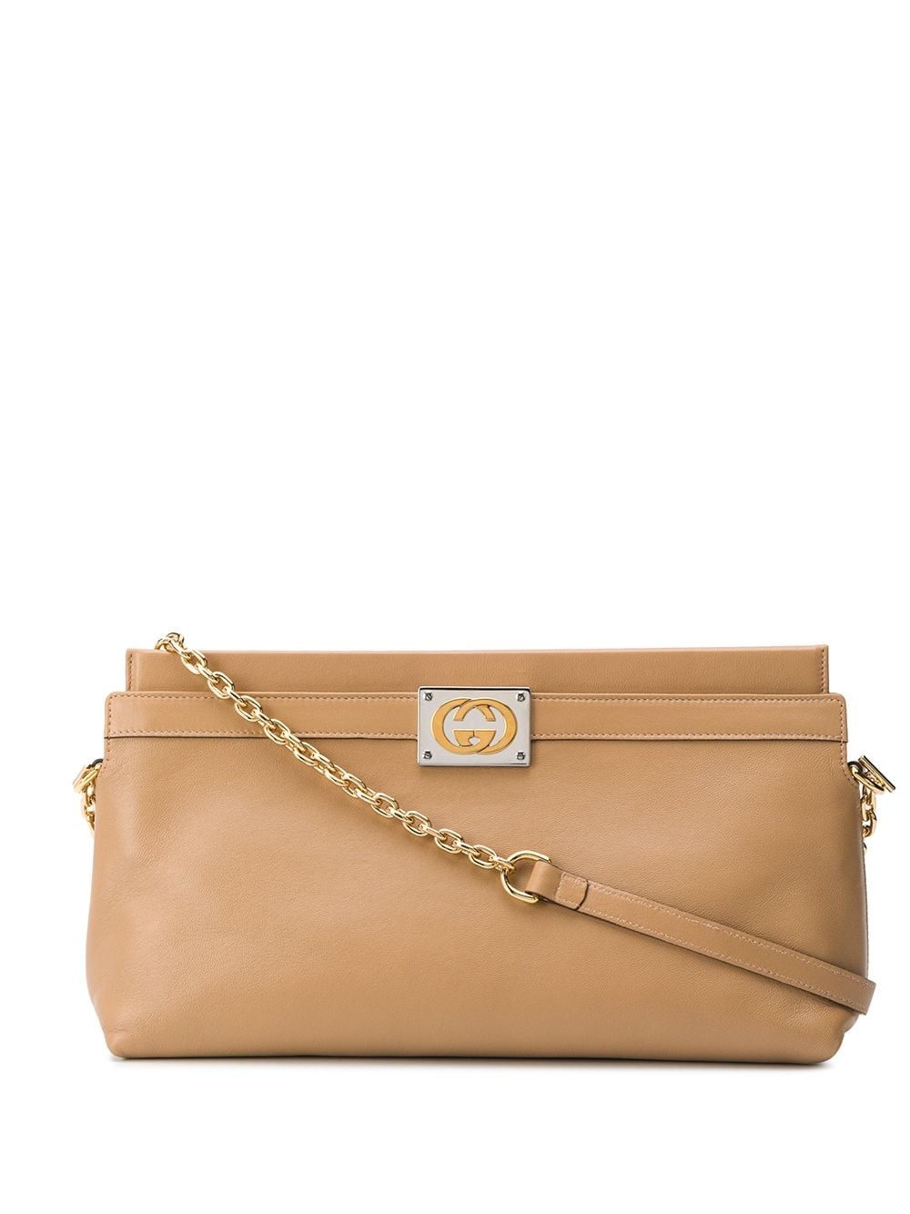 GG logo plaque clutch bag - 1