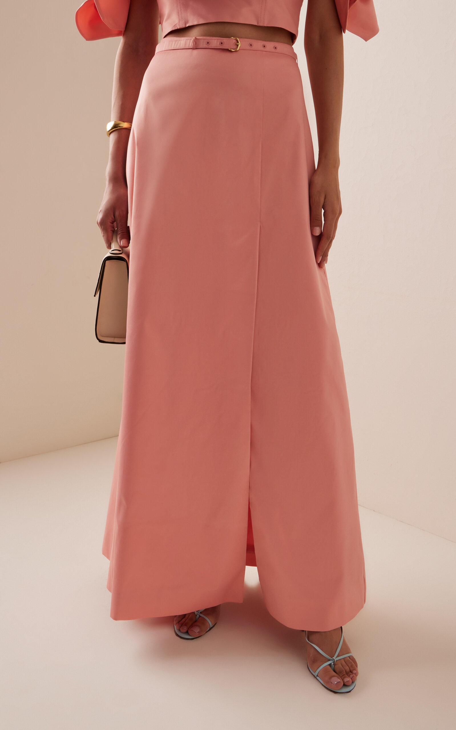 Etta Taffeta Maxi Skirt pink - 3