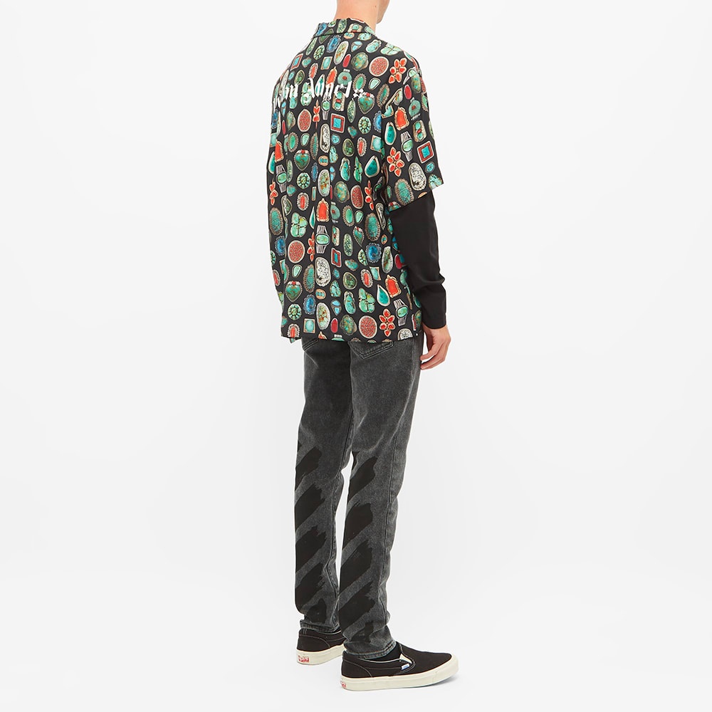 Palm Angels Back Logo Jewel Print Vacation Shirt - 6