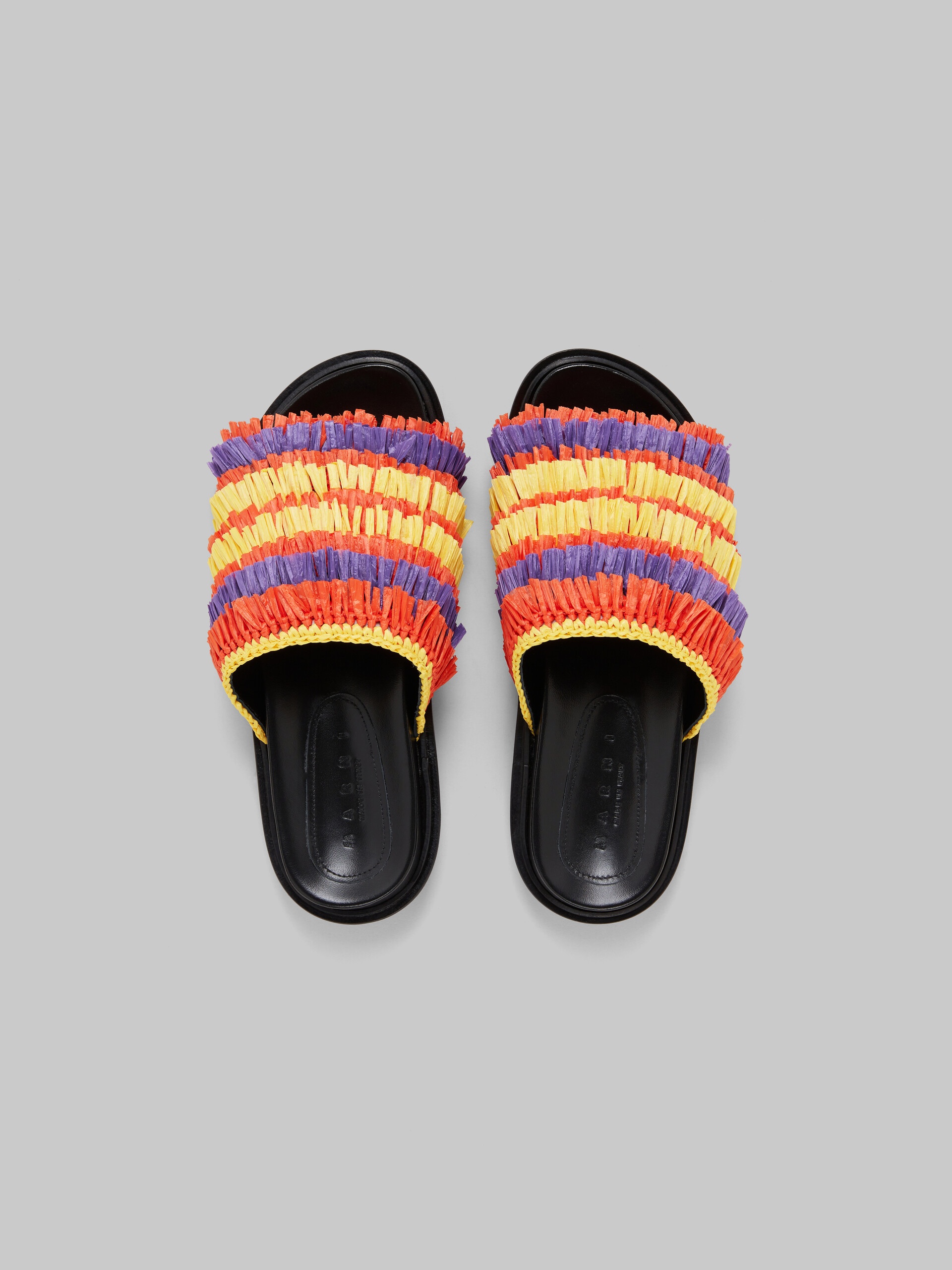 MULTICOLOURED FRINGE SLIDE SANDAL - 4