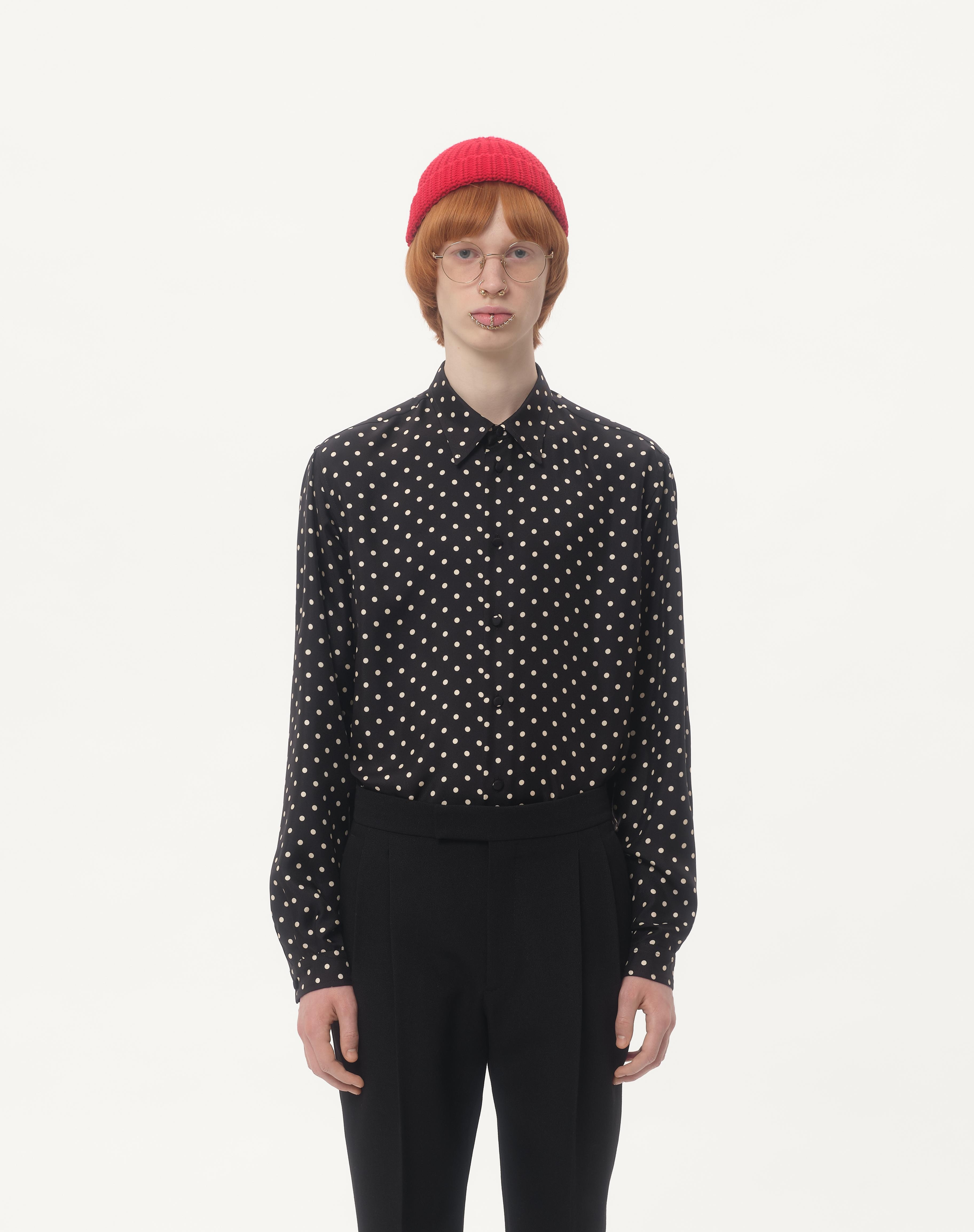 SILK TWILL SHIRT WITH PLUSDEPOIS PRINT - 6