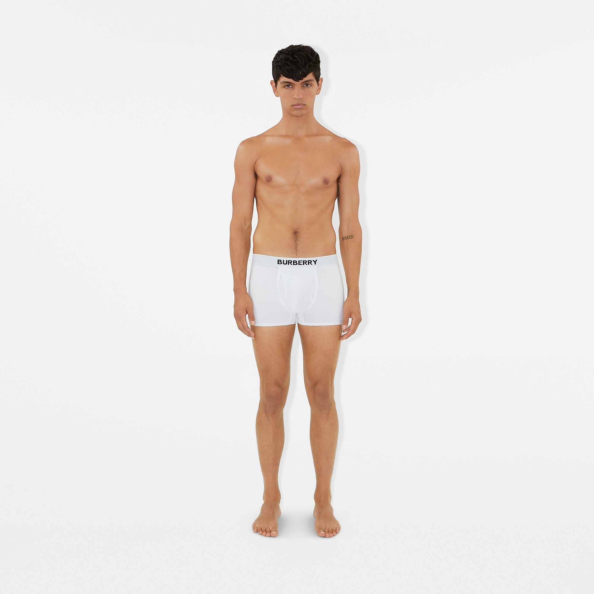 Logo Detail Stretch Cotton Boxer Shorts - 2