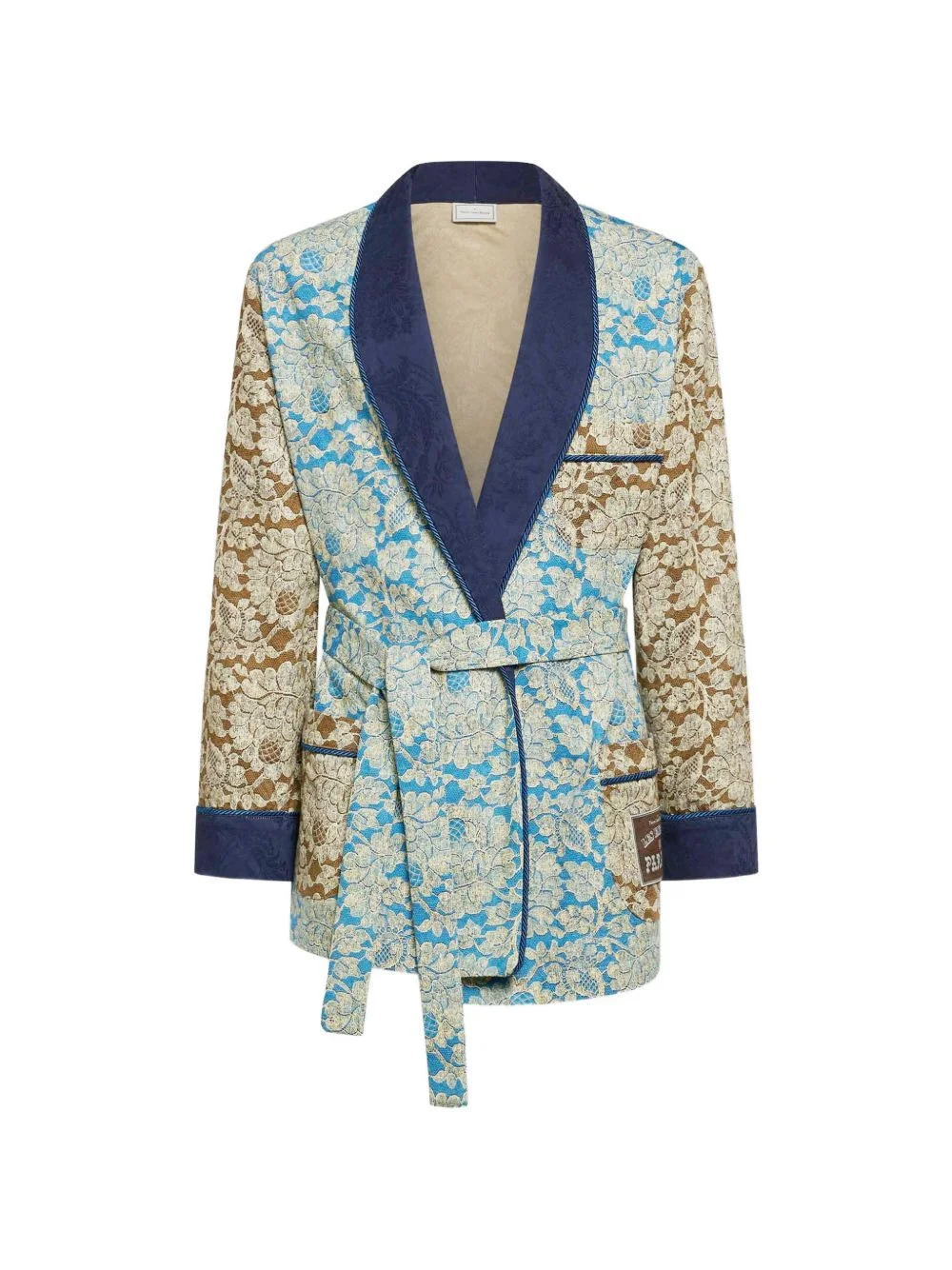 Ricordo floral-print shawl-collar jacket - 1