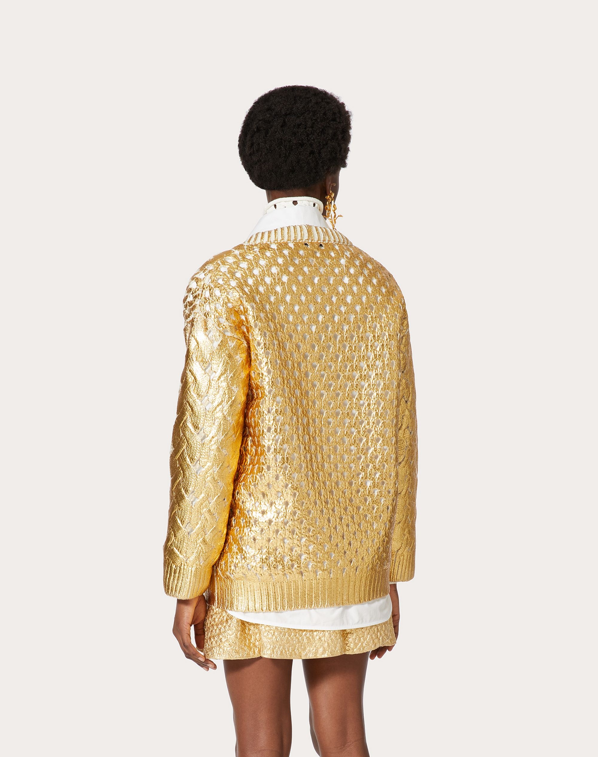 GOLD WOOL CARDIGAN - 4
