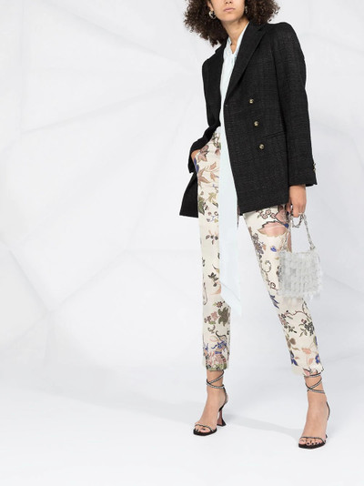 Etro floral jacquard cropped trousers outlook