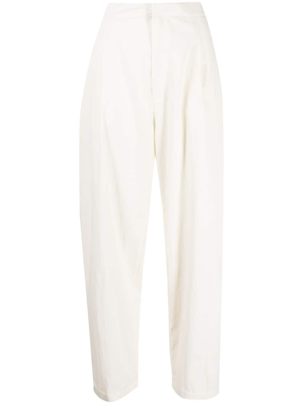 round-leg tapered trousers - 1