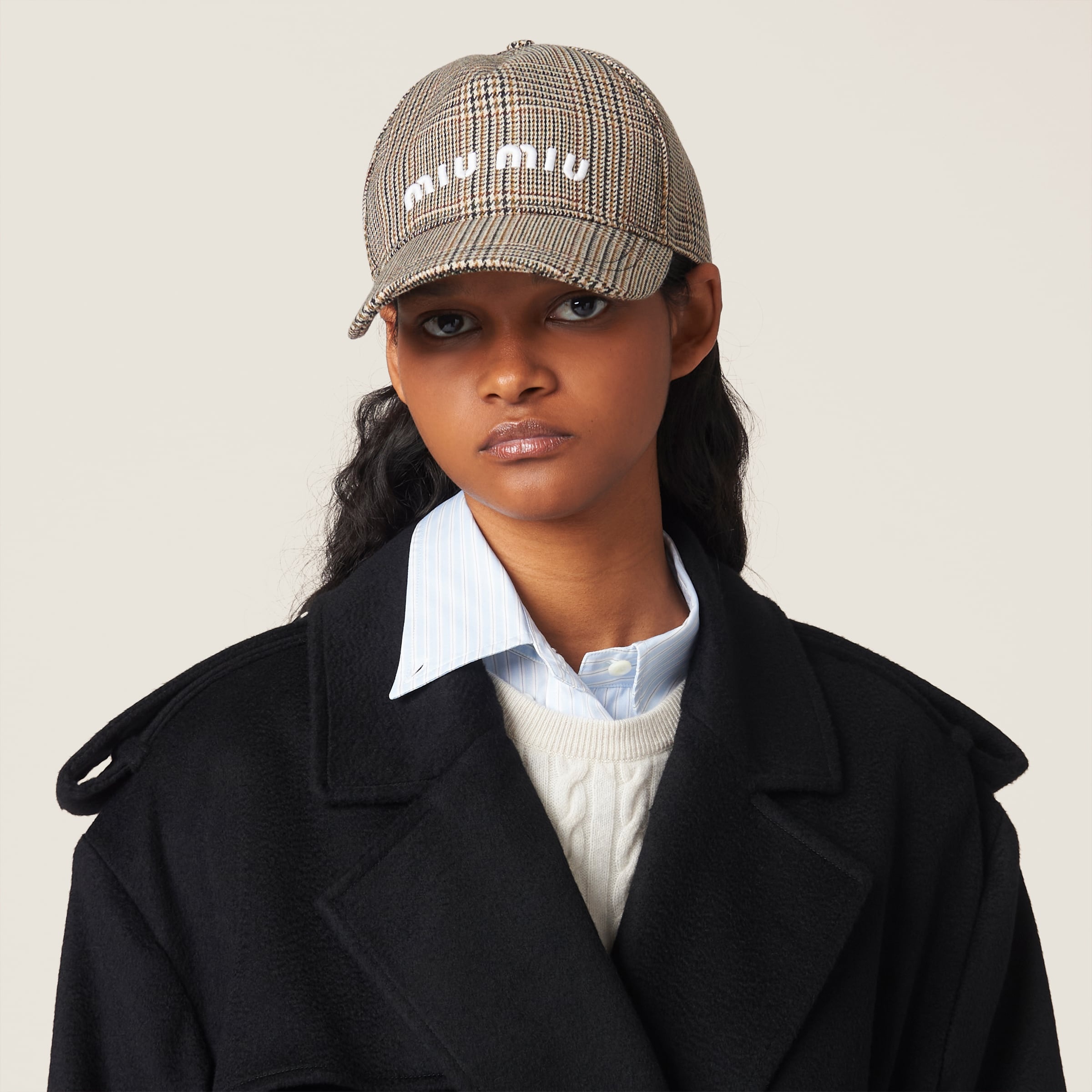 Prince of Wales checked wool baseball cap - 2