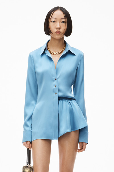 Alexander Wang SLIM SHIRT IN SILK CHARMEUSE outlook