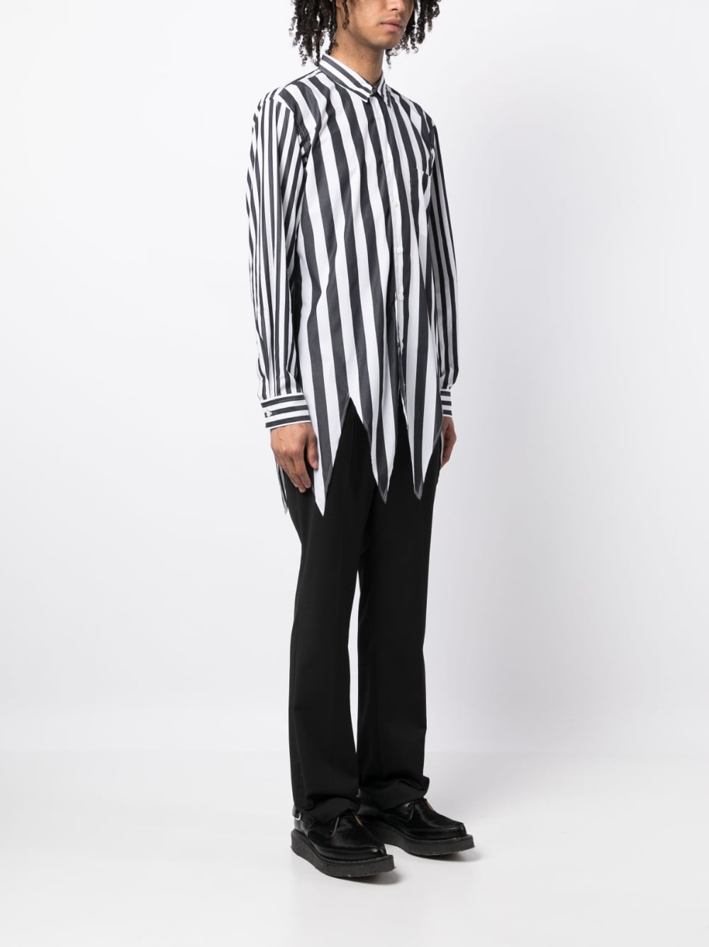 striped long-sleeve cotton shirt - 3