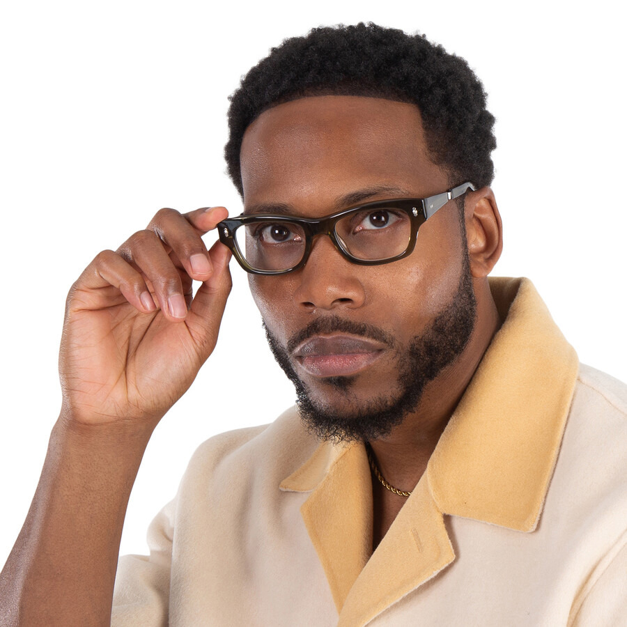 Mr. Leight ANTOINE C Demo Rectangular Men's Eyeglasses ML1042 LIMU-PLT 49 - 2