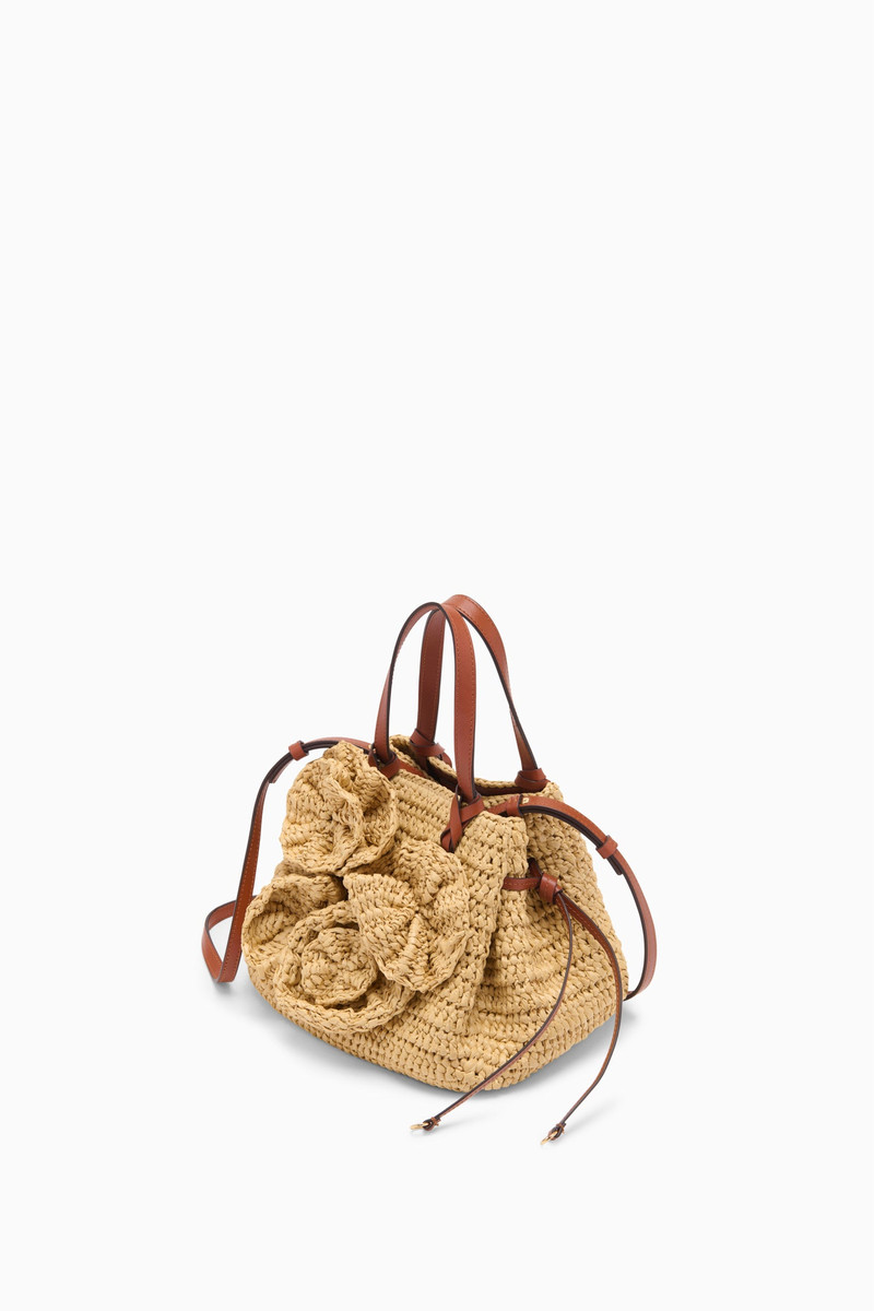 ULLA JOHNSON Gio Floral Raffia Crossbody outlook