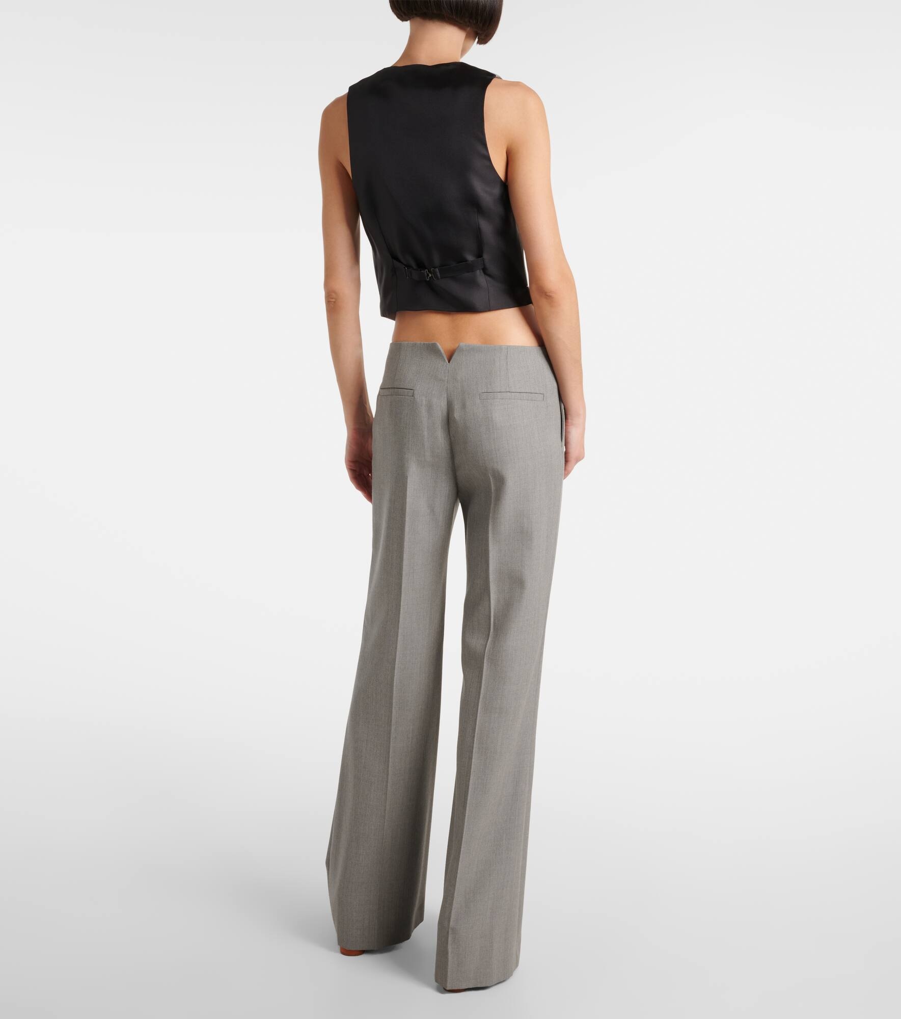 Wool wide-leg pants - 3