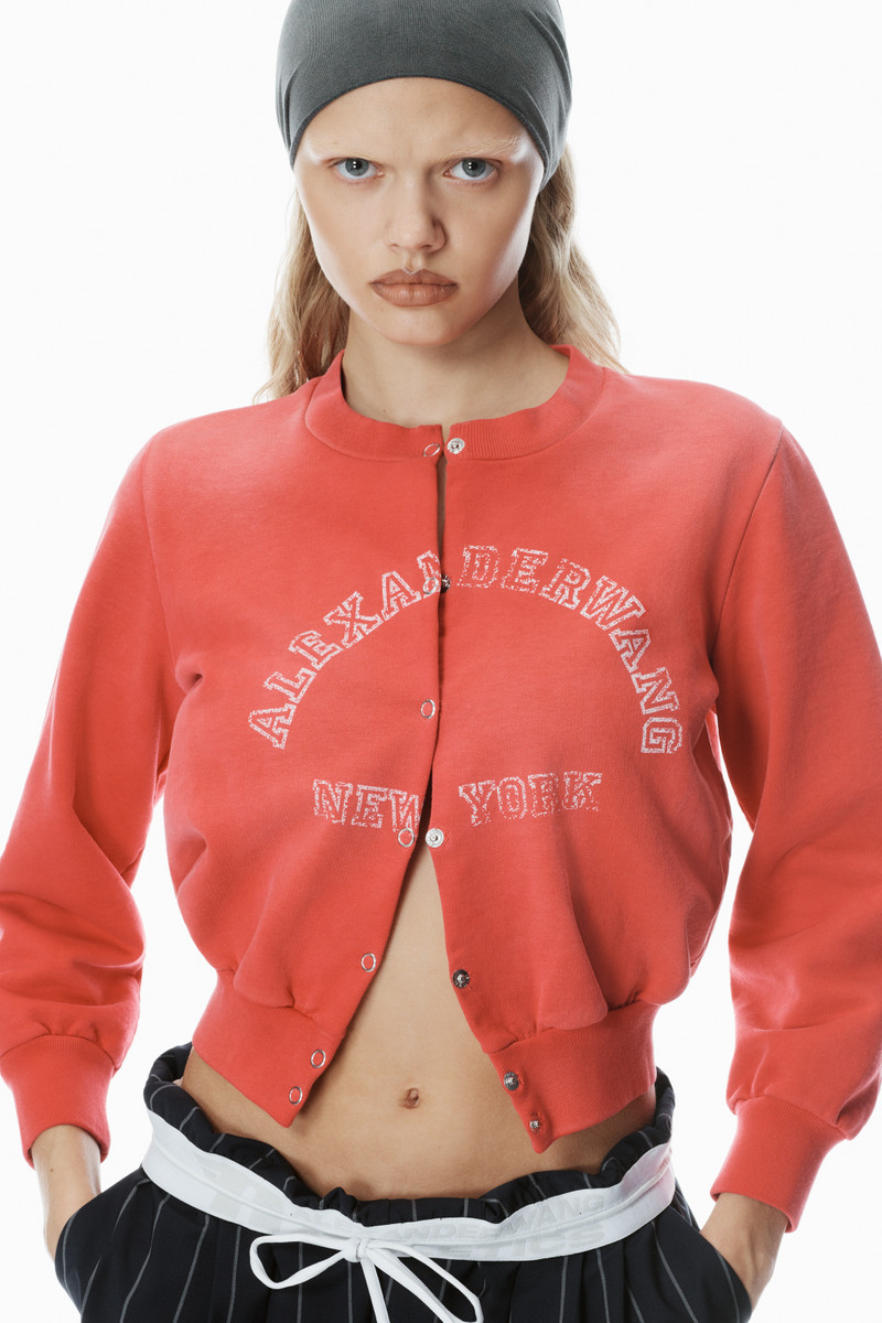 Shrunken Cotton Terry Cardigan 3