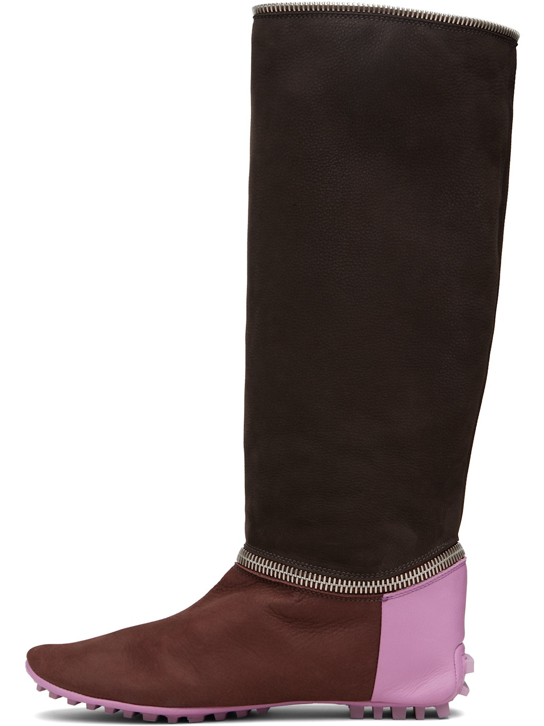 Burgundy & Brown Modular Driving Boots - 3