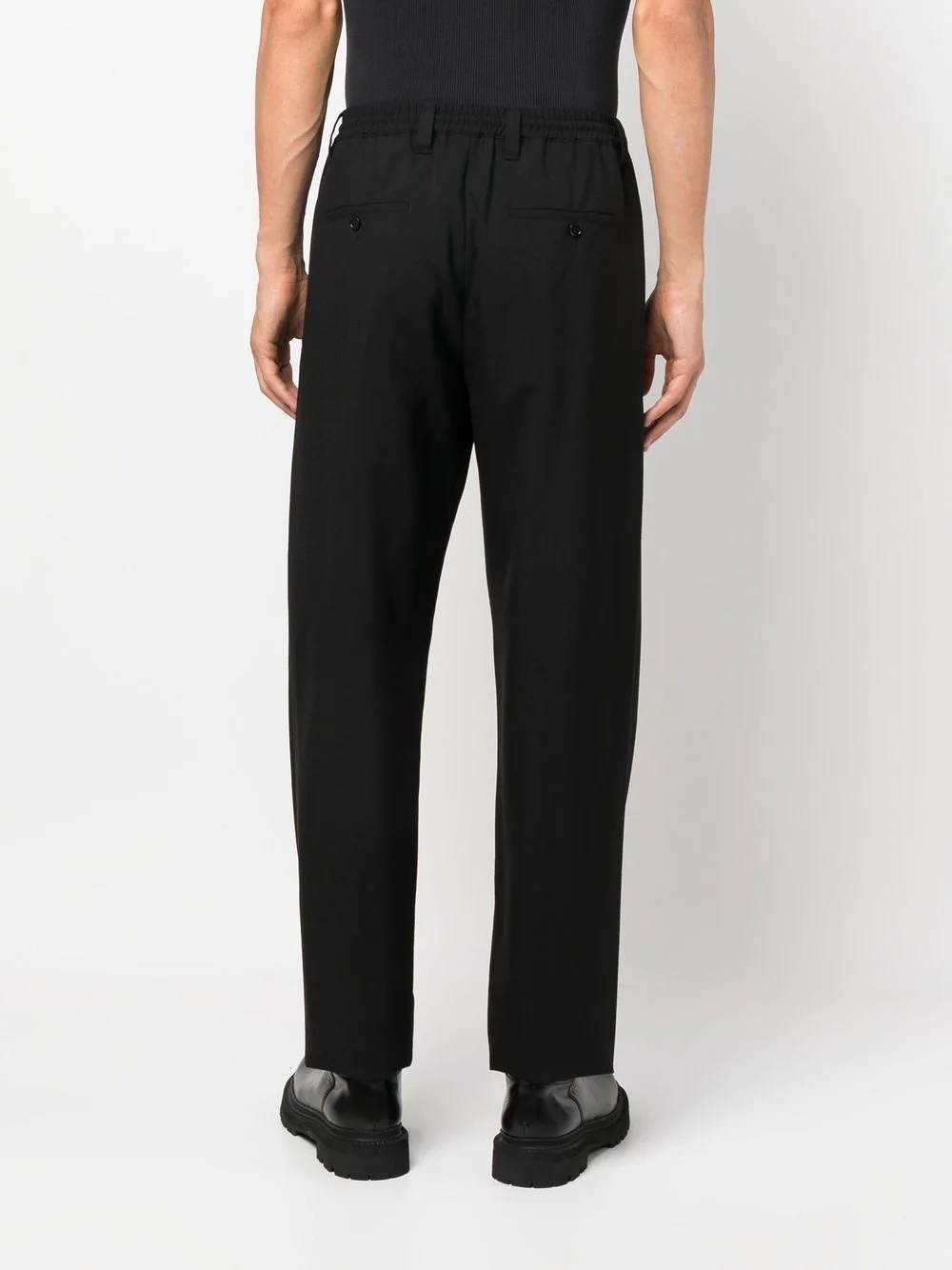 drawstring straight-leg trousers - 4