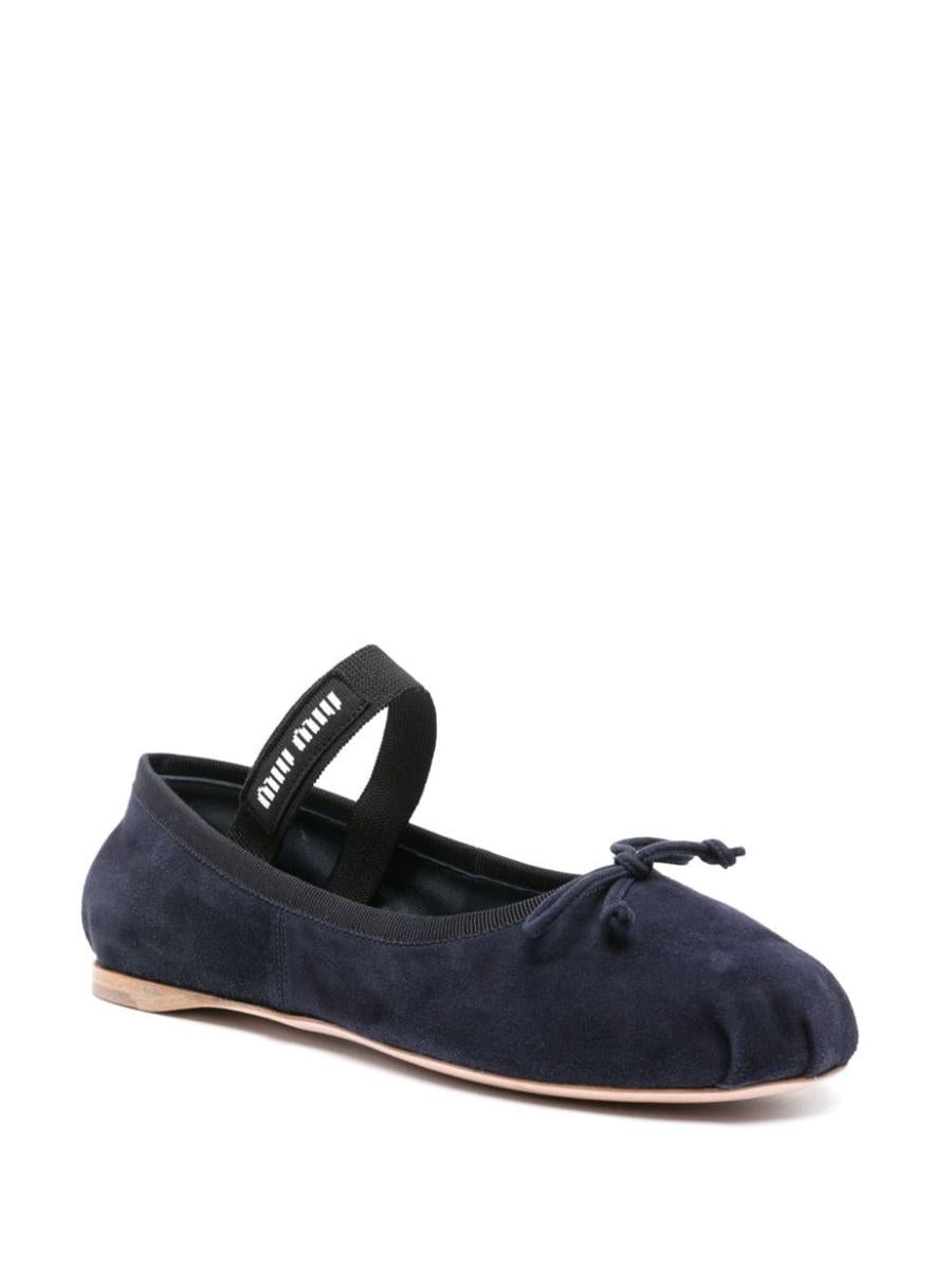 【MiuMiu】Suede Ballerina Shoes バレリーナシューズ Miu Miu Miu Miu Bow-Detail Suede Ballerina Shoes | baltini