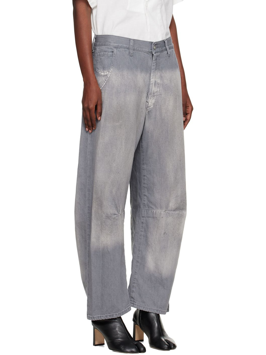 Gray U-Wide Jeans - 2