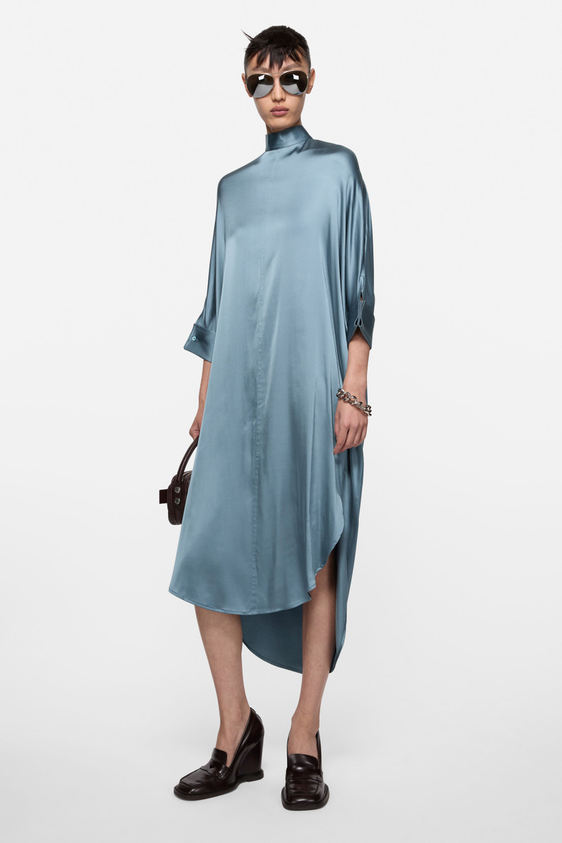 Acne Studios Satin tunic dress - Dirty blue outlook