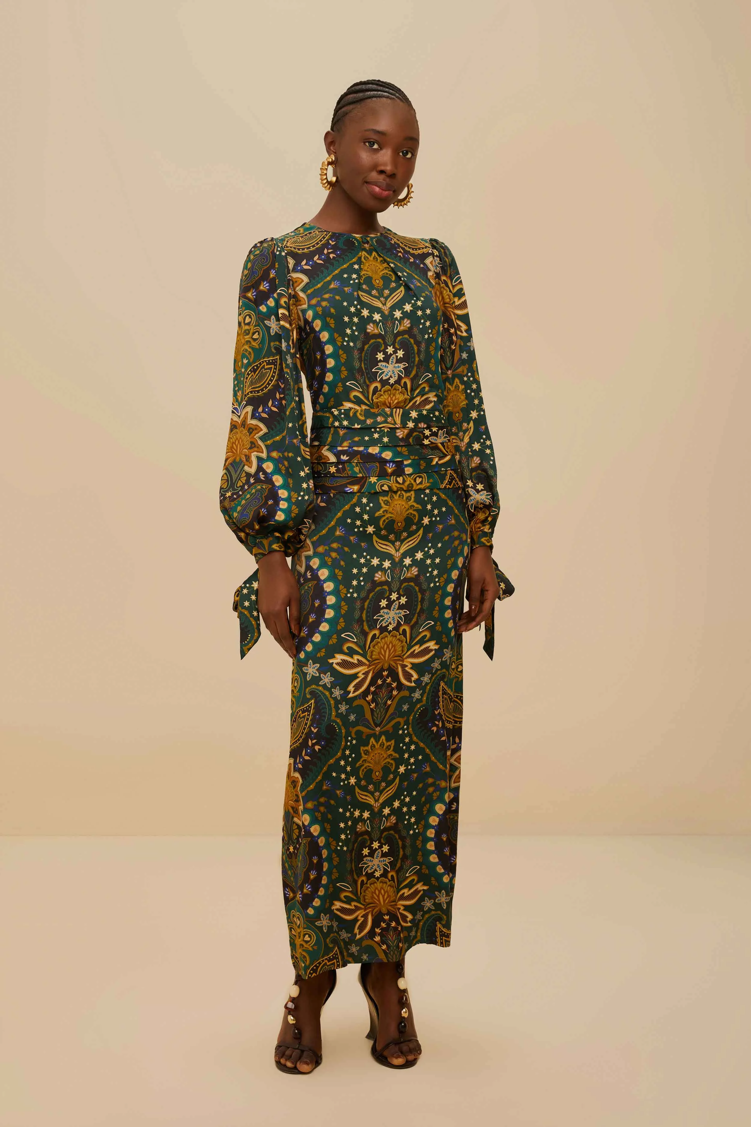 Black Jaipur Lenzing™ Ecovero™ Viscose Maxi Dress - 1