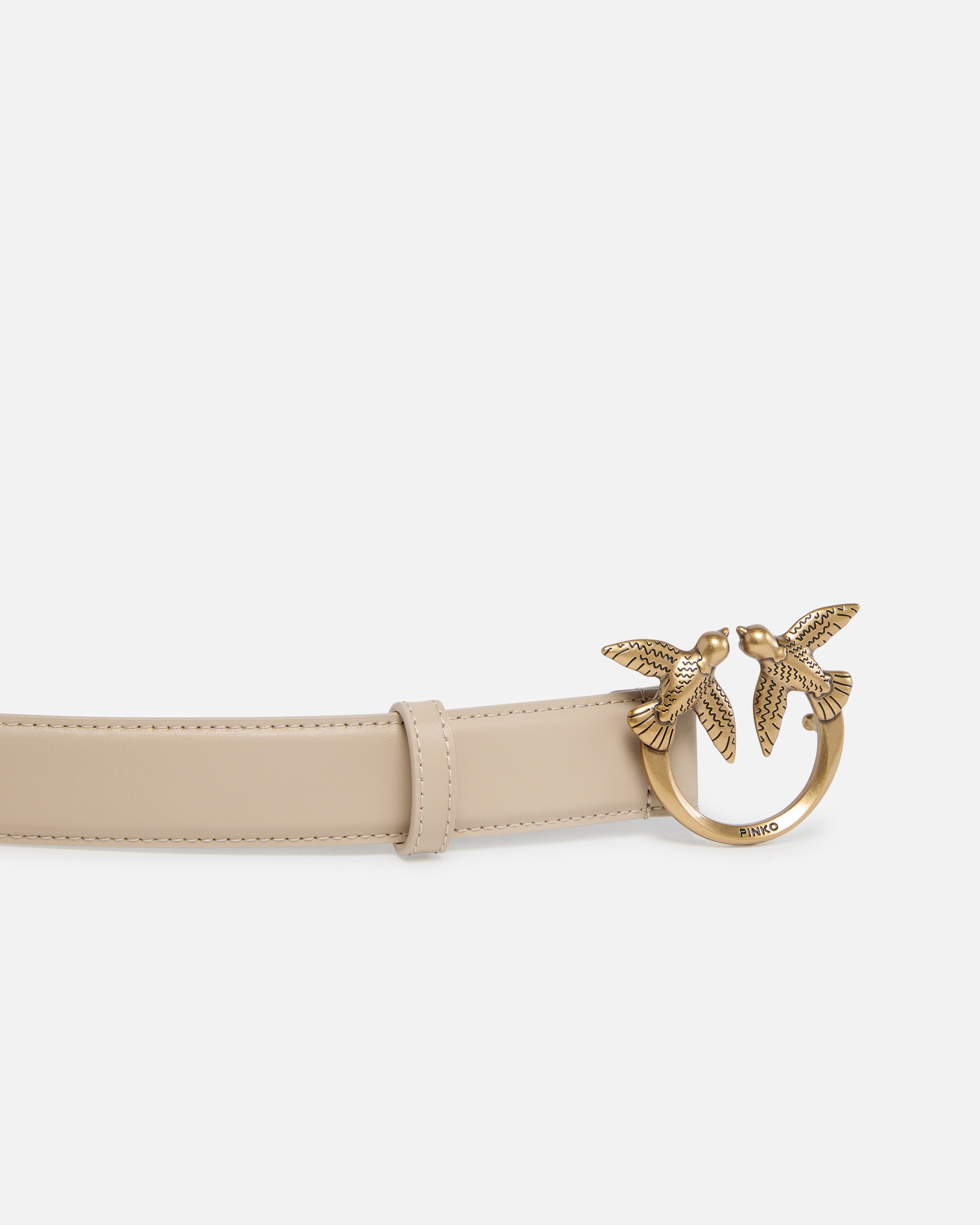 LOVE BIRDS LEATHER BELT 3CM - 5