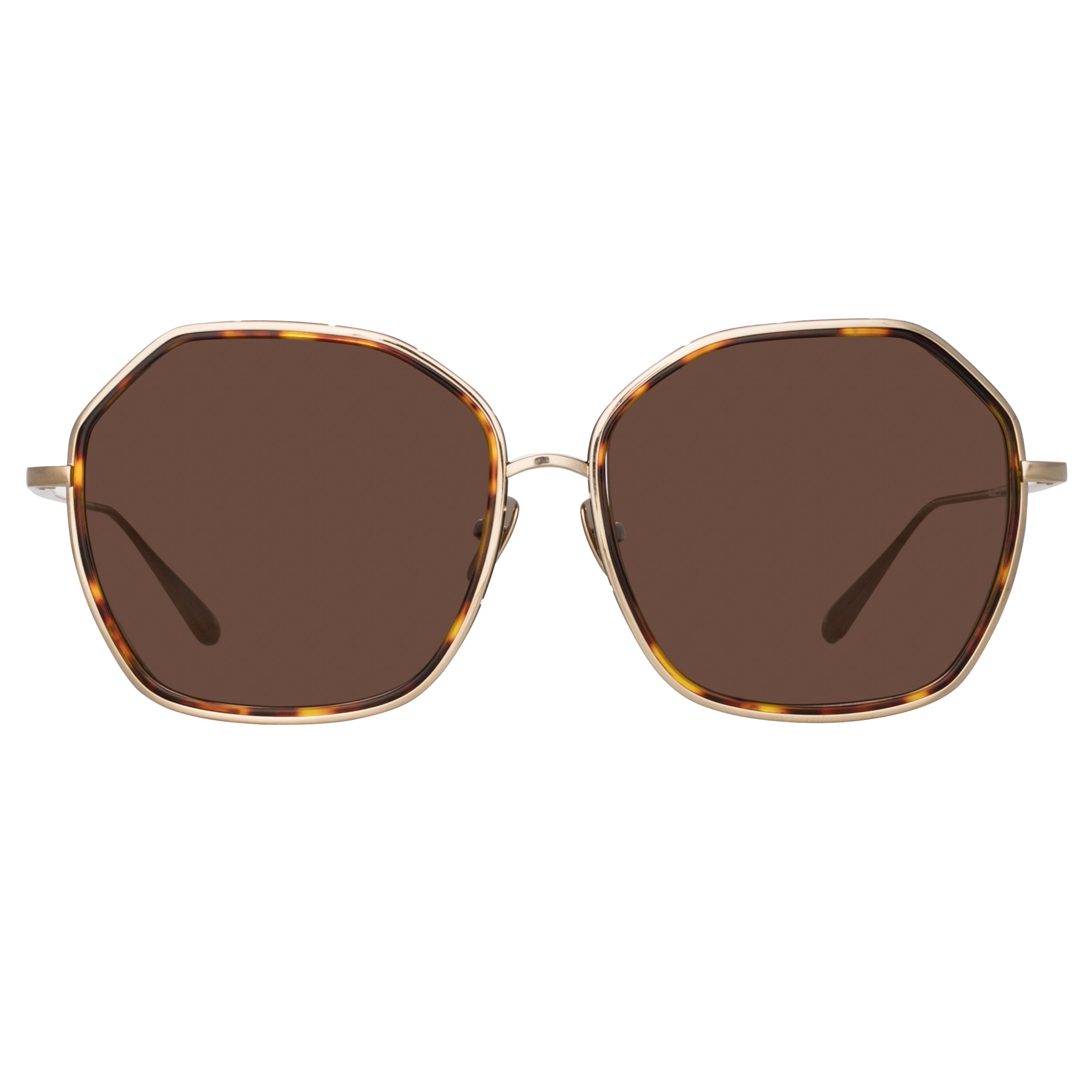 ROWE OVERSIZE SUNGLASSES IN LIGHT GOLD - 1