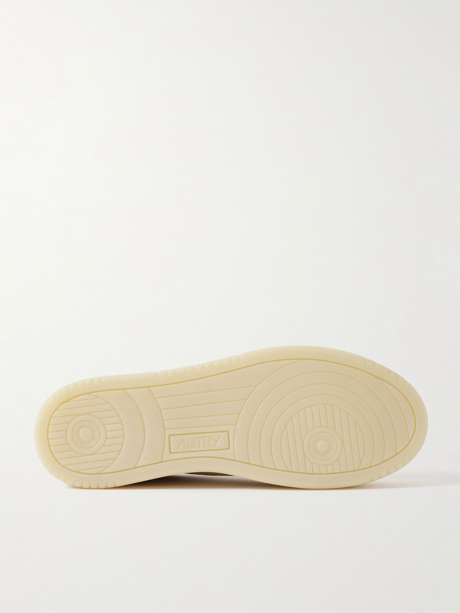 Dallas Leather-Trimmed Suede Sneakers Taupe - 3