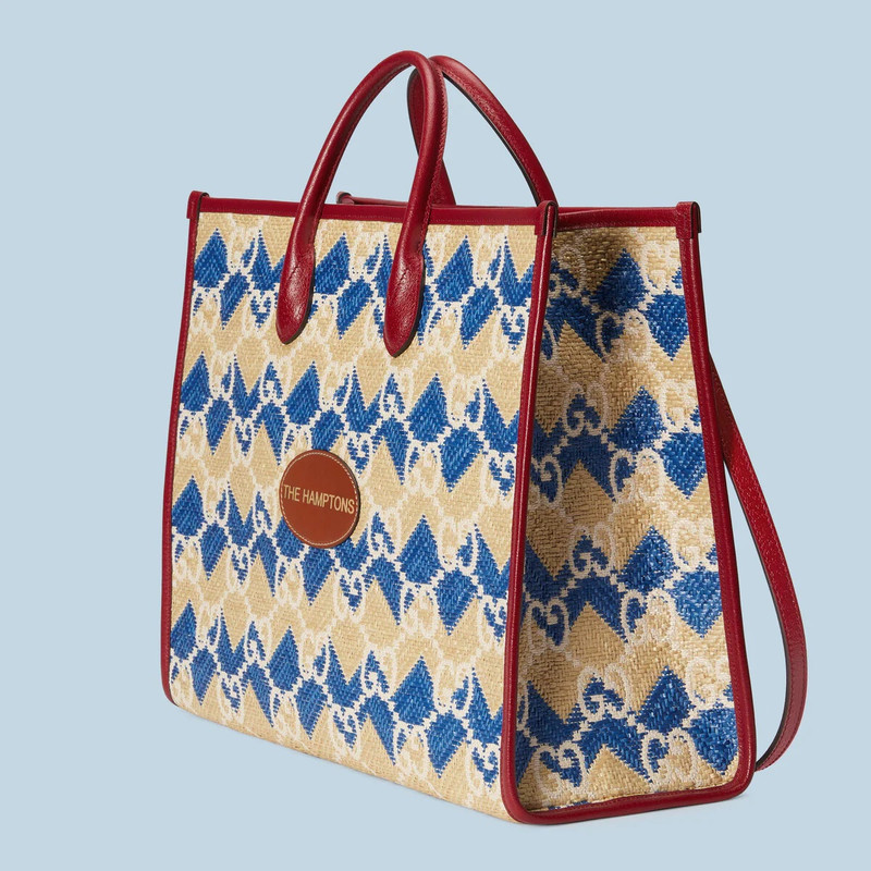 GUCCI 'The Hamptons' chevron striped tote bag outlook