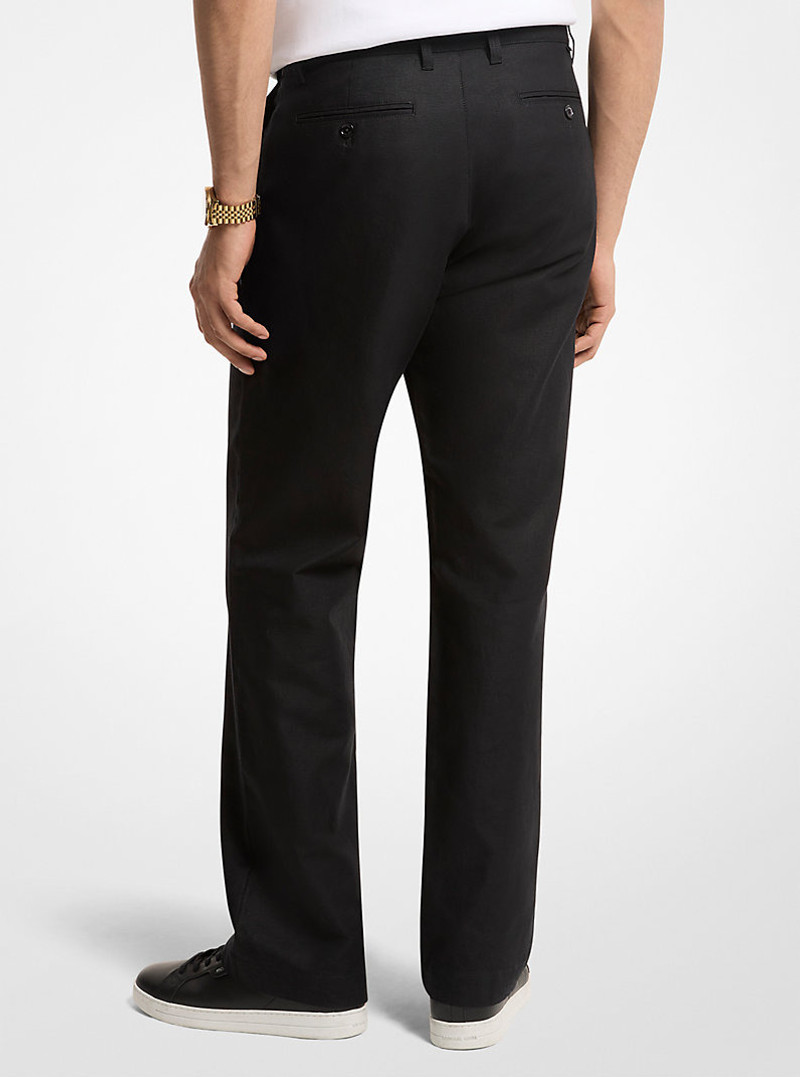 MICHAEL KORS Finn Linen and Cotton Chino Pants outlook