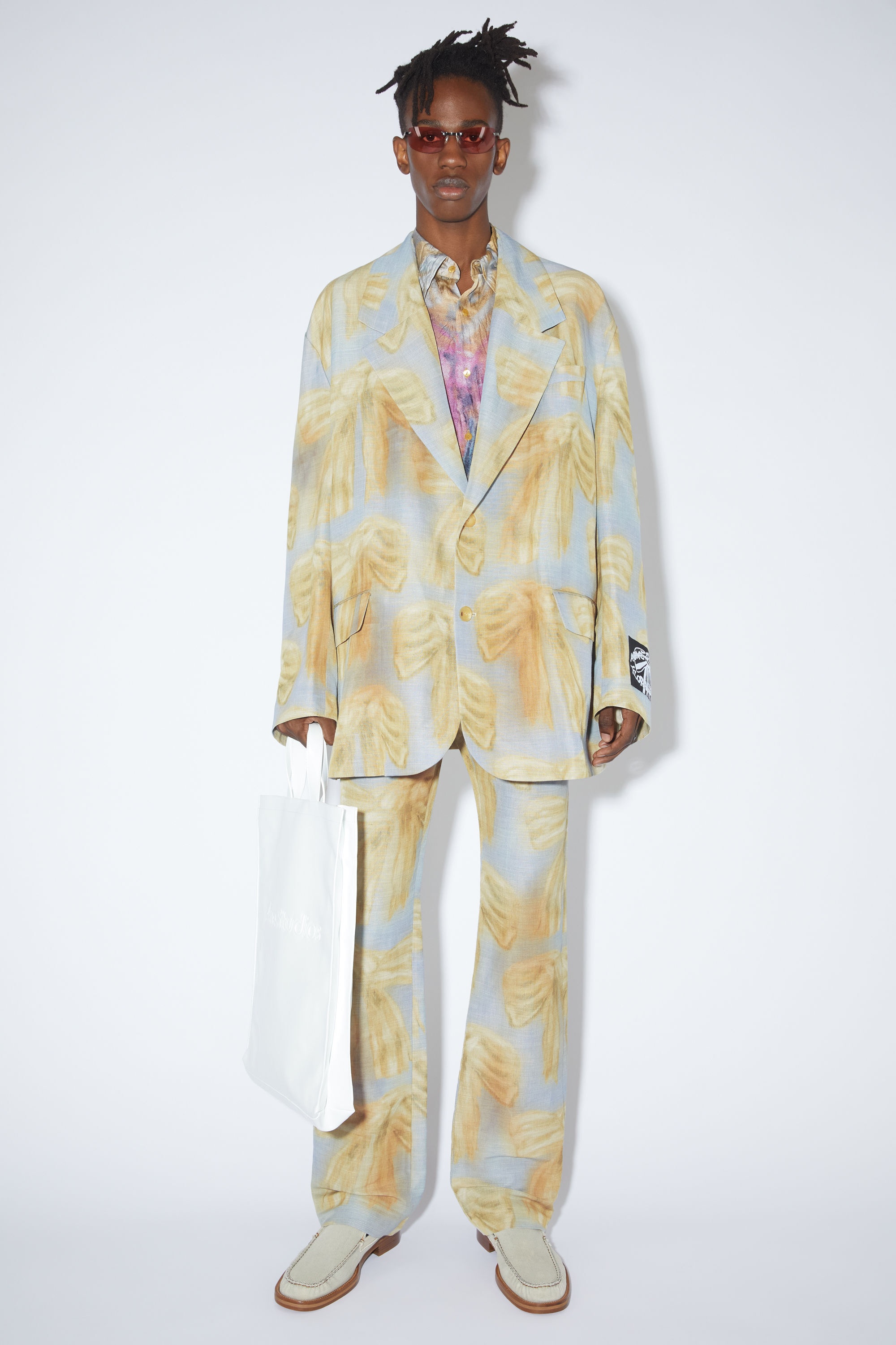 Printed jacket - Light blue/beige - 2