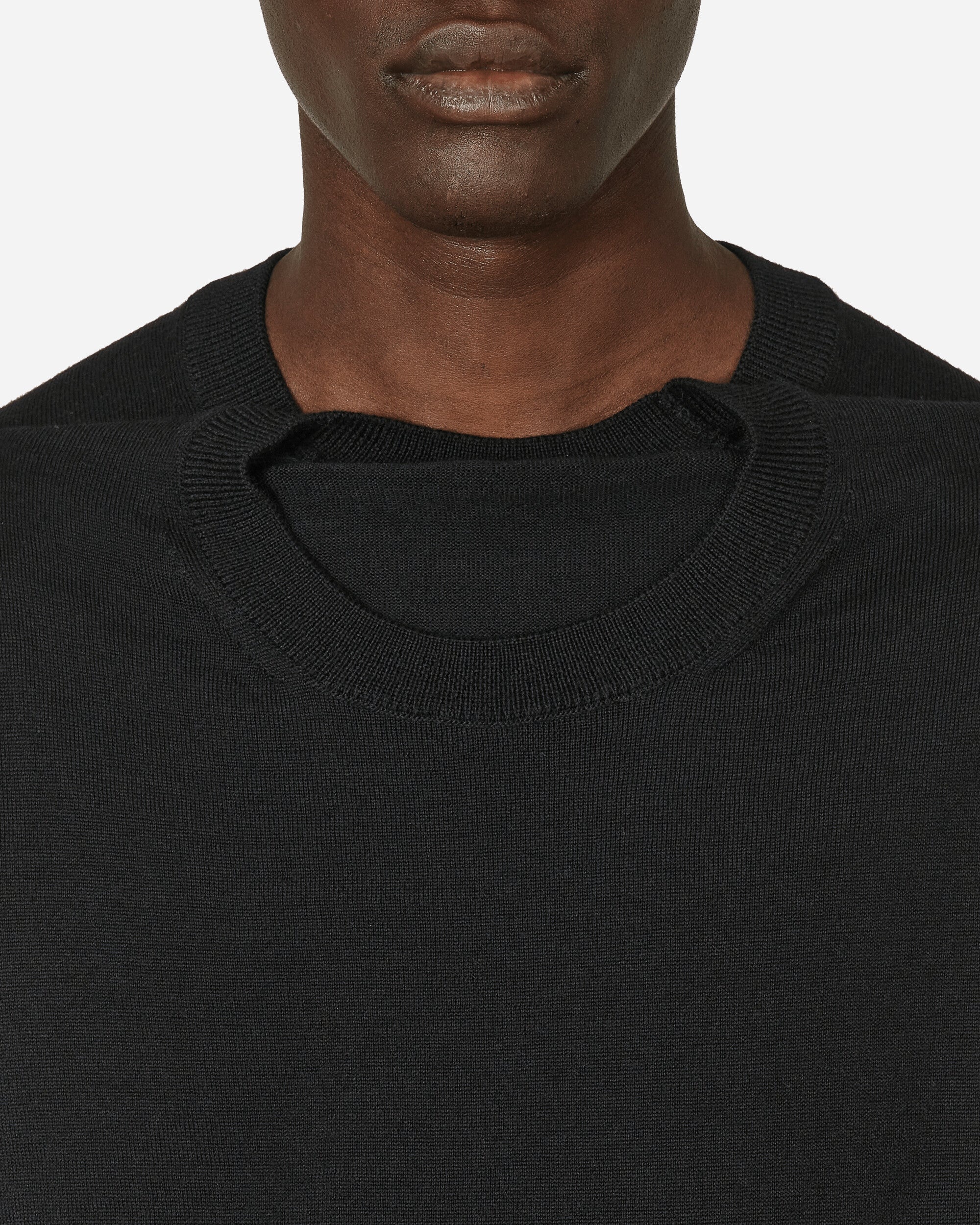 Double Neck Wool Sweater Black - 5