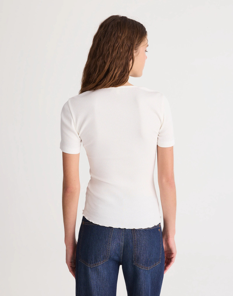 Madewell Lace-Trim V-Neck Top outlook