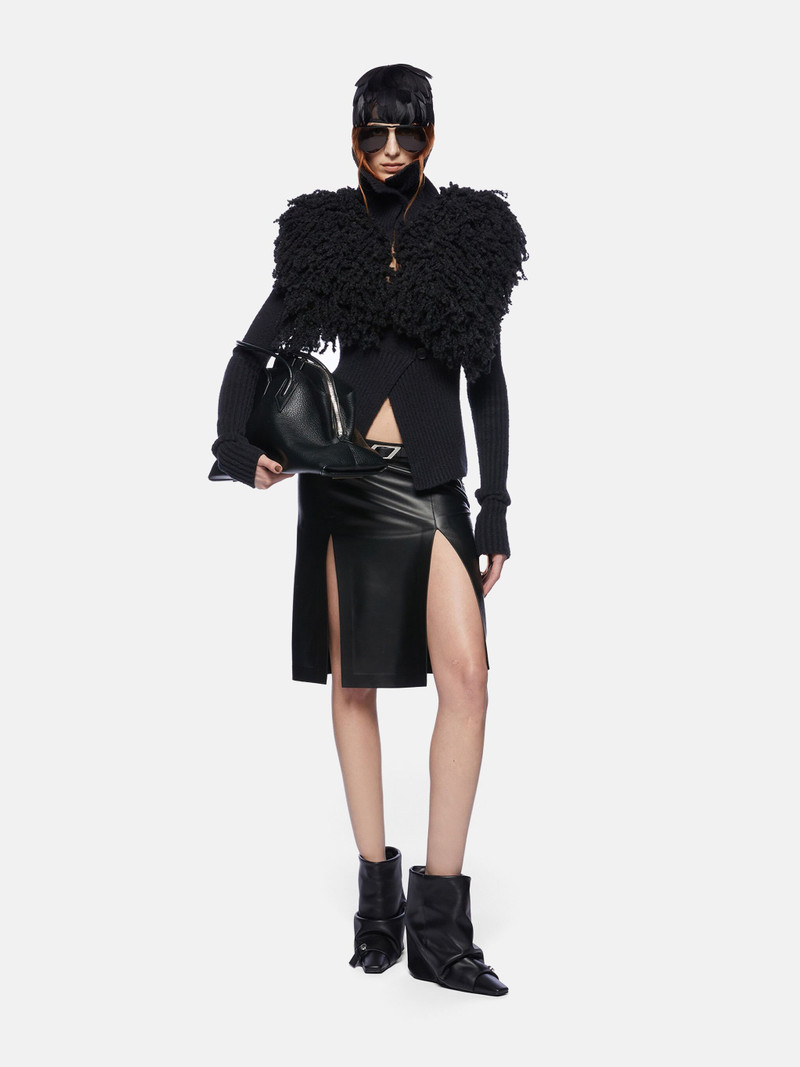 THE ATTICO BLACK MIDI SKIRT outlook