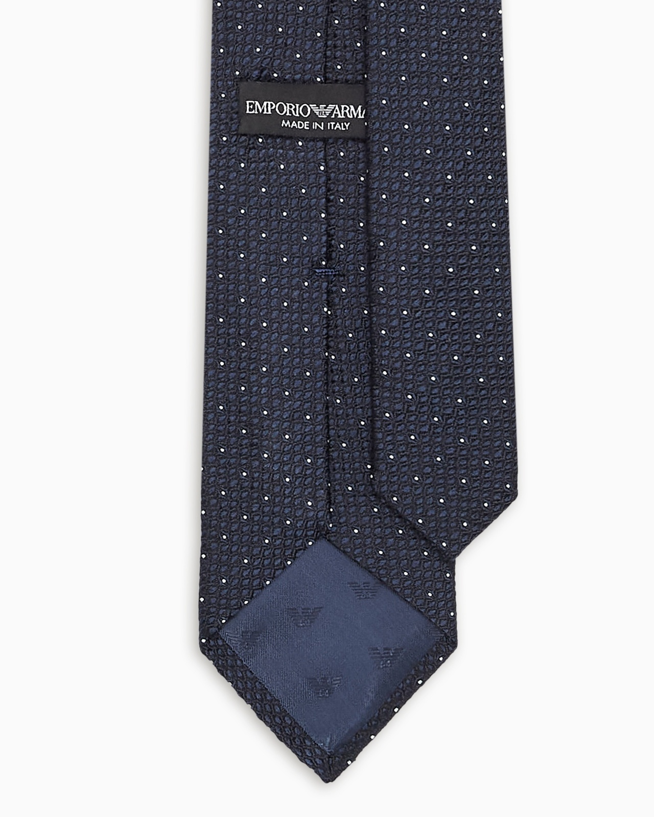PURE SILK TIE WITH JACQUARD MICRO-PATTERN - 2