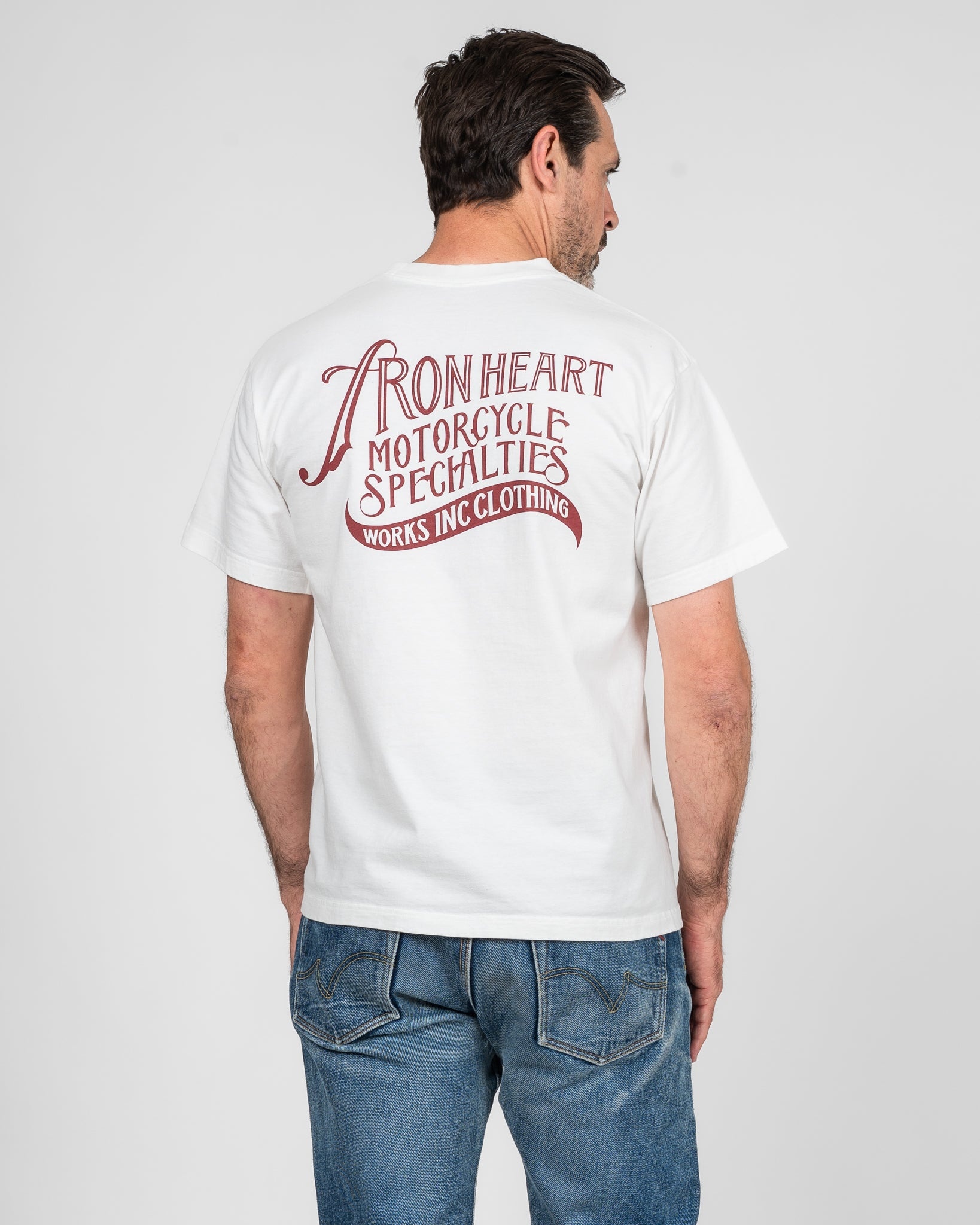 7.5OZ PRINTED LOOPWHEEL CREW NECK T-SHIRT - WHITE - 2