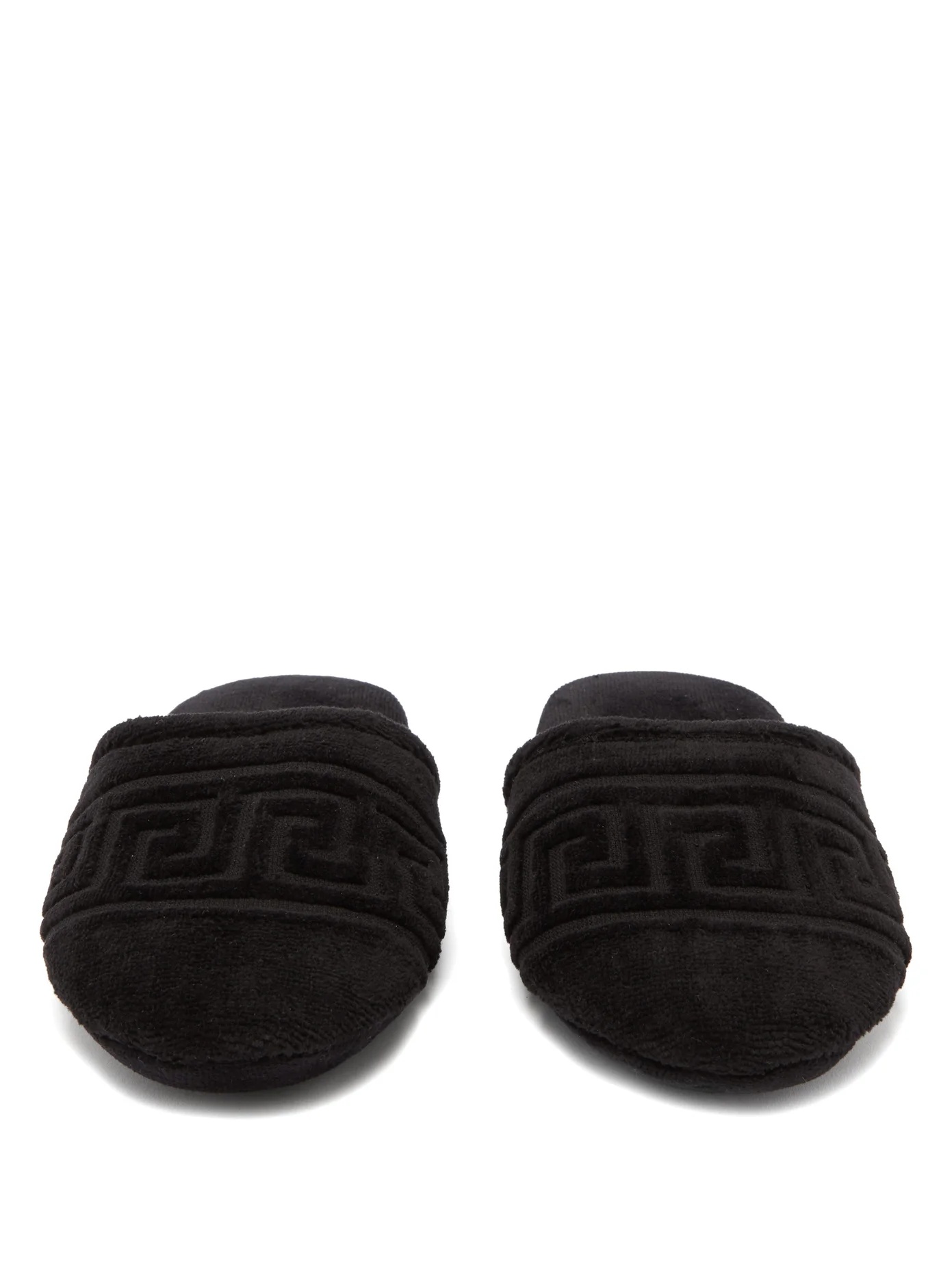 Greek Key cotton-terry slippers - 5