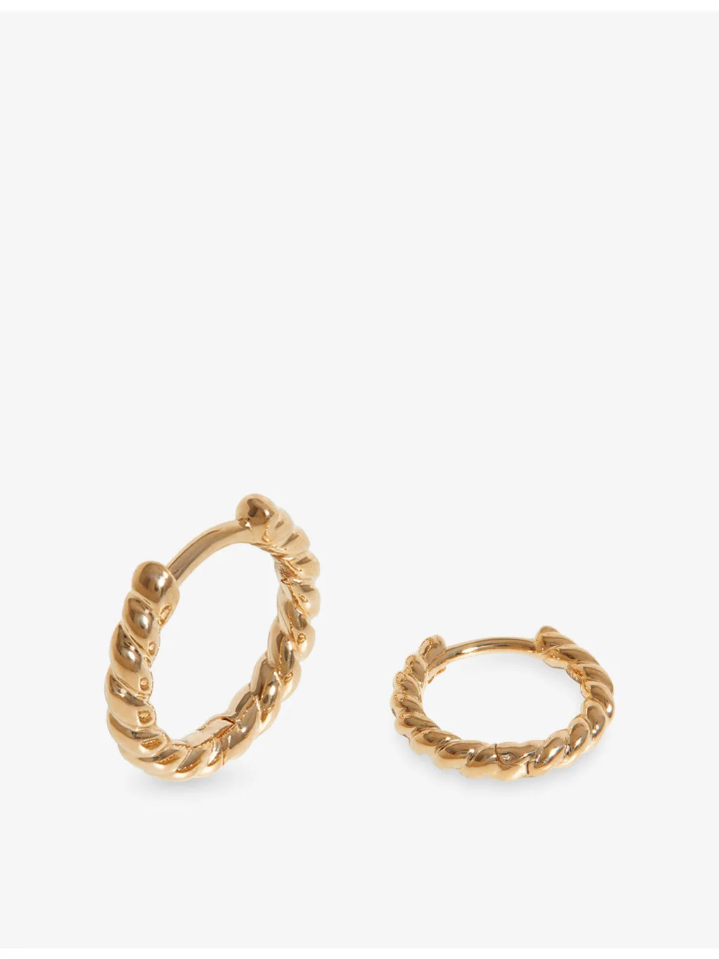Rope 9ct Gold Huggies Earrings - 1