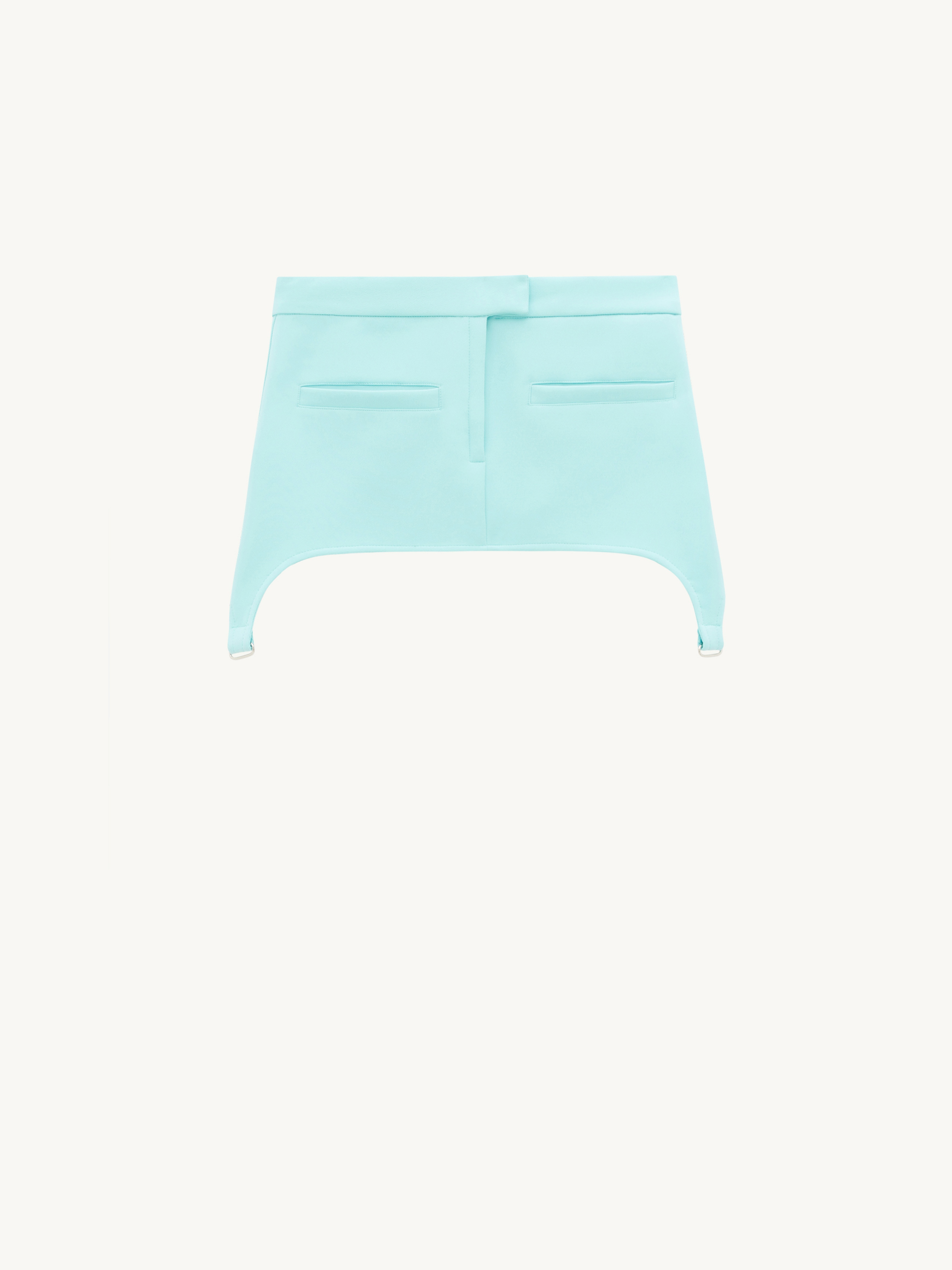 TWILL SUSPENDERS MINI SKIRT - 1