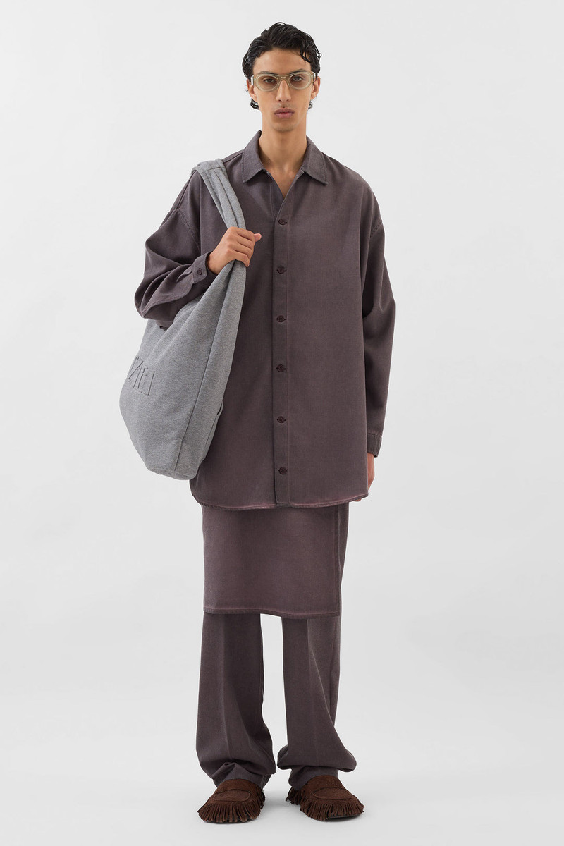 LONG PANTA SKIRT / plum 3