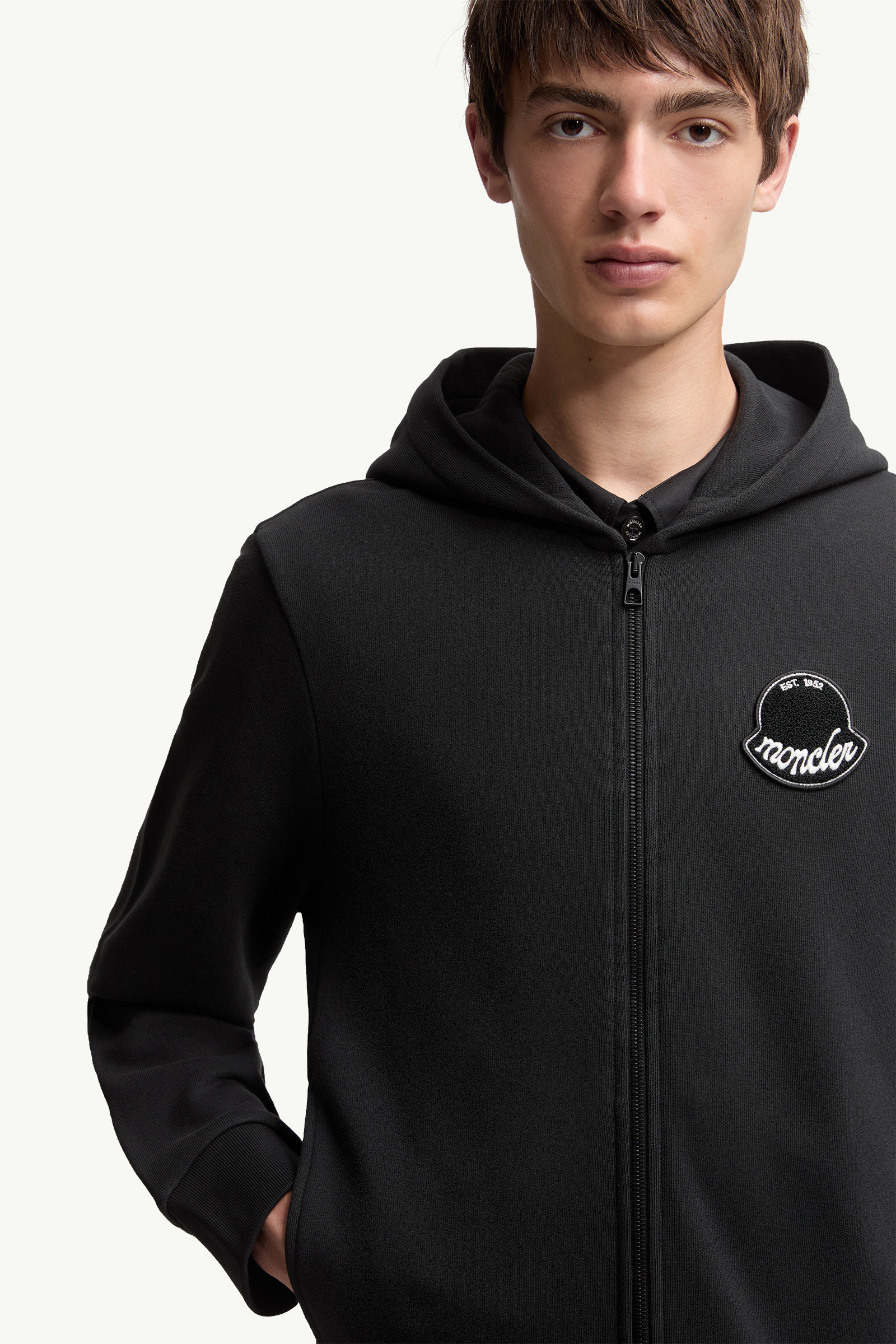 Logo Cotton Zip-Up Hoodie - 6