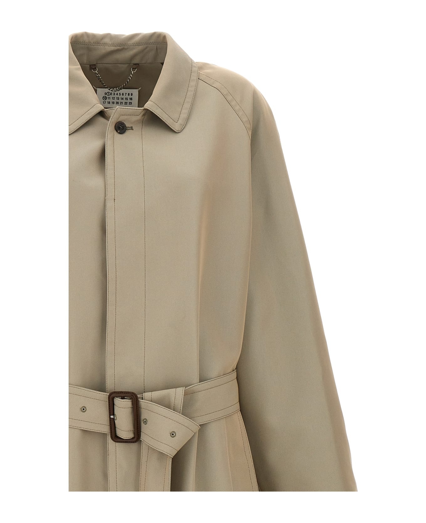 Long Single-breasted Trench Coat - 3