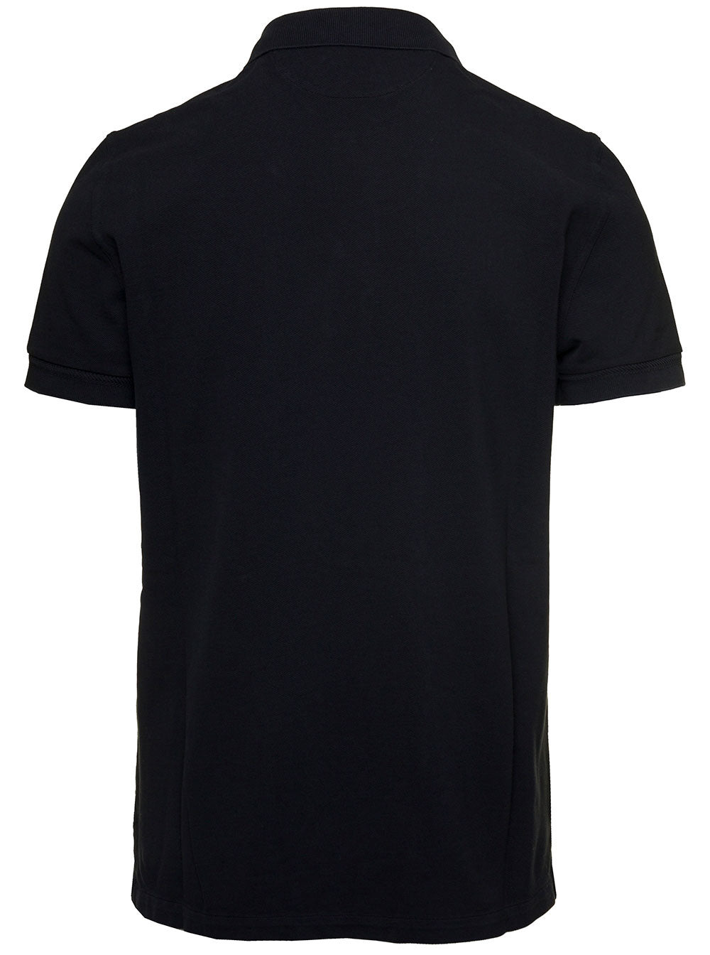 Tom Ford Men Black Short-Sleeves Polo In Cotton Piquet Jersey Man - 2