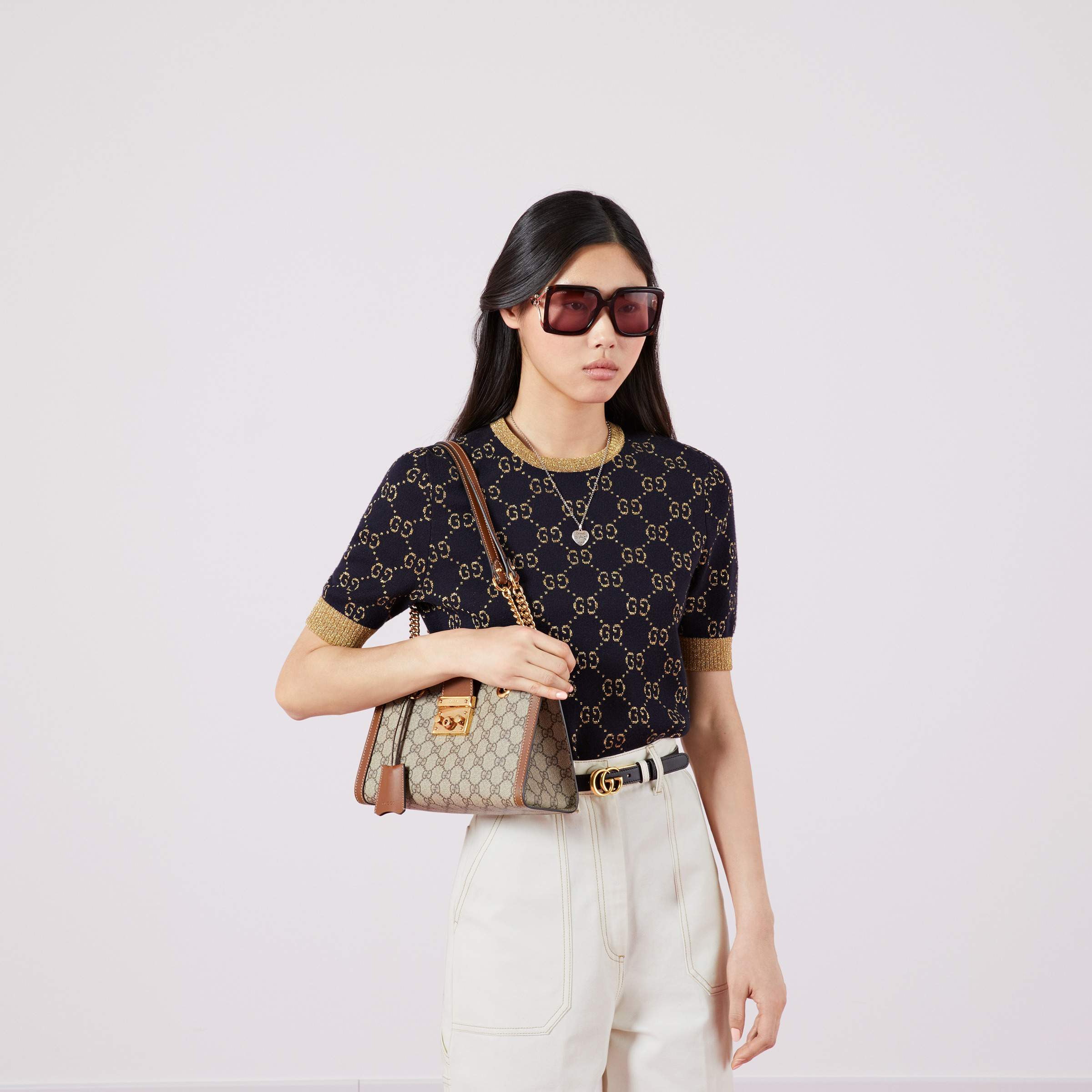Padlock small GG shoulder bag - 3