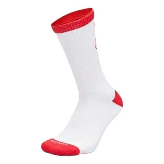 Nike Everyday Plus Cushioned Crew Socks 'White Red' DQ7709-100 - 1