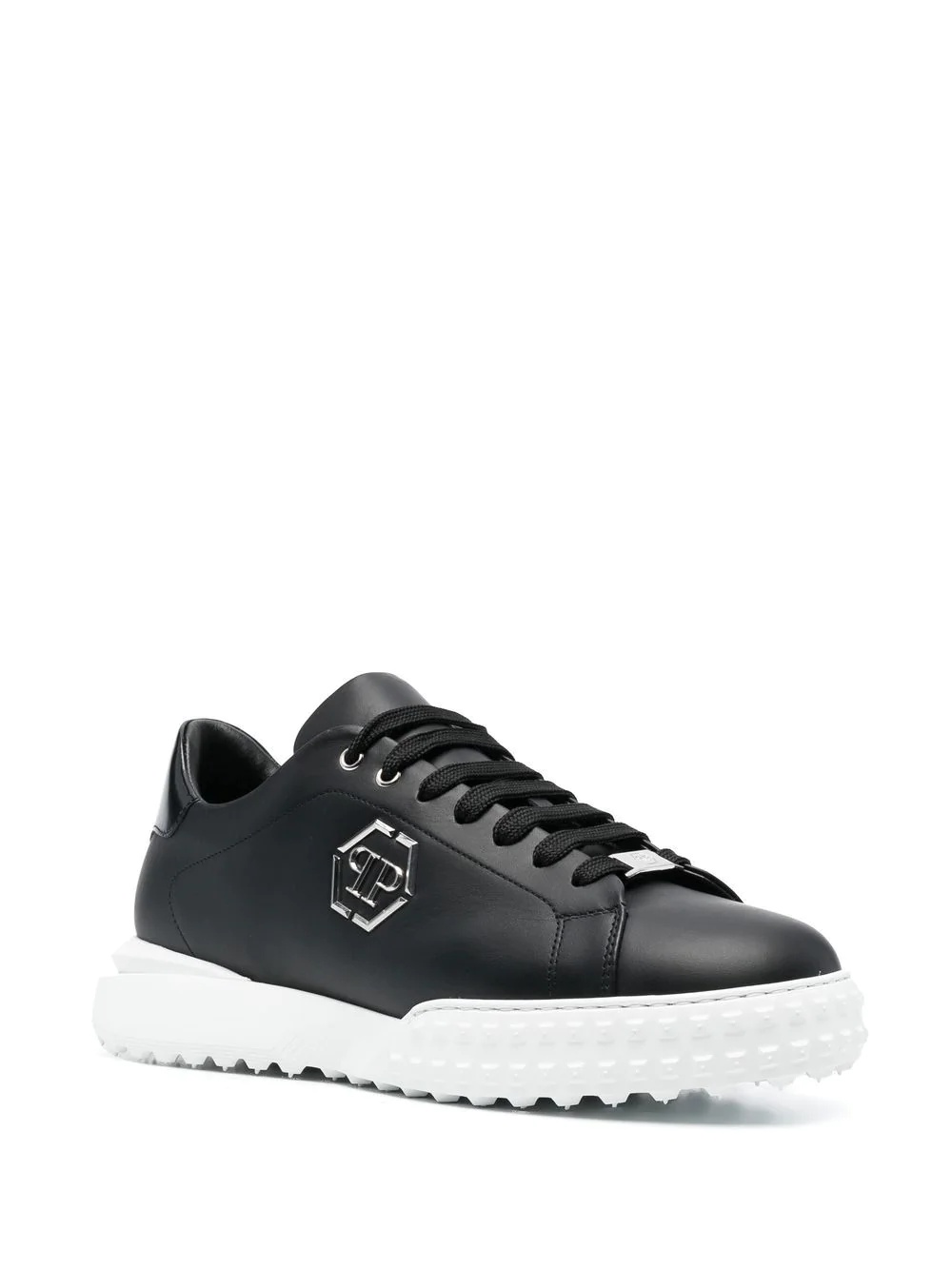 logo-plaque low-top sneakers - 2