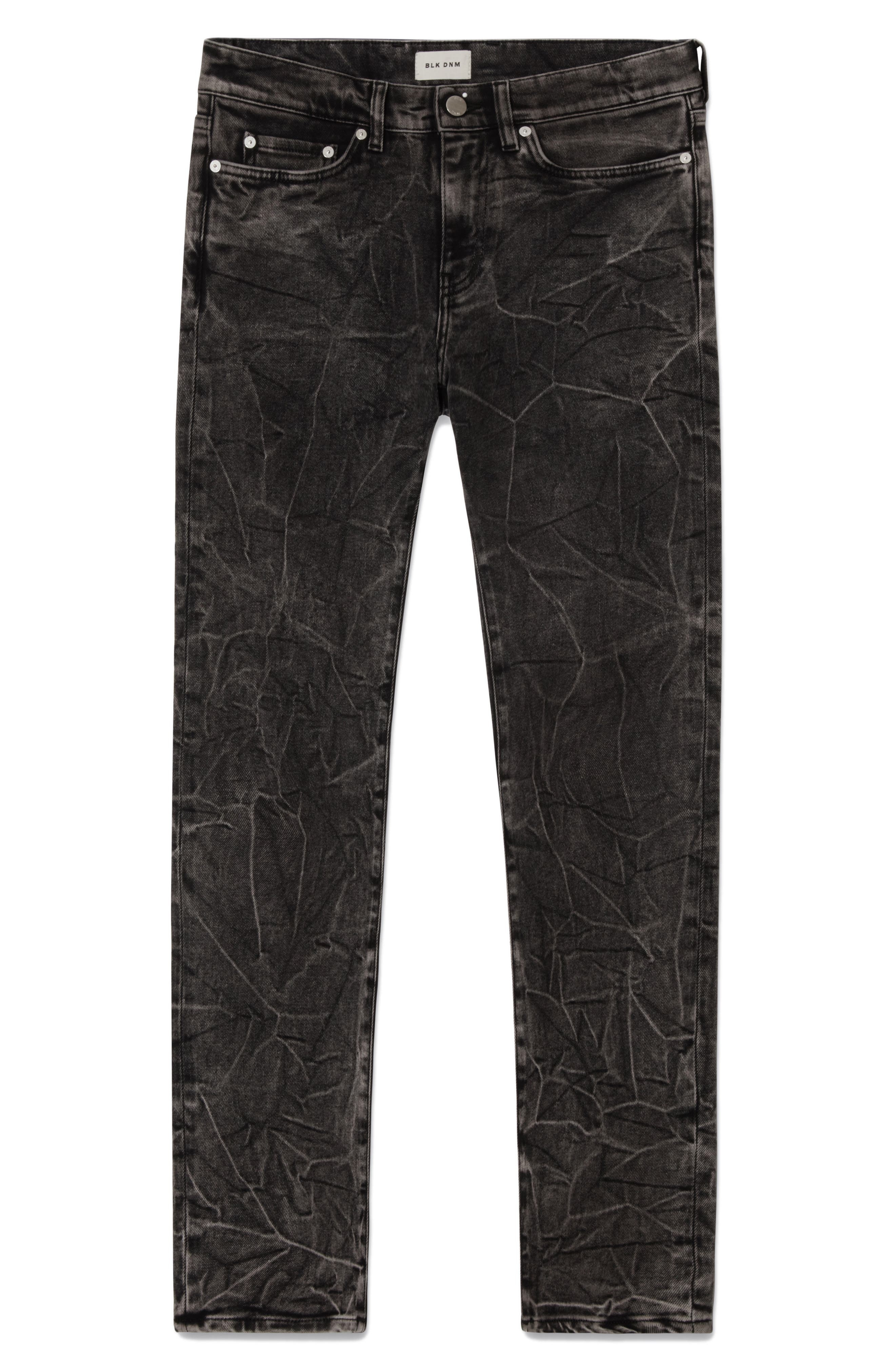 BLK DNM Acid Wash Skinny Jeans in Shadow at Nordstrom - 4