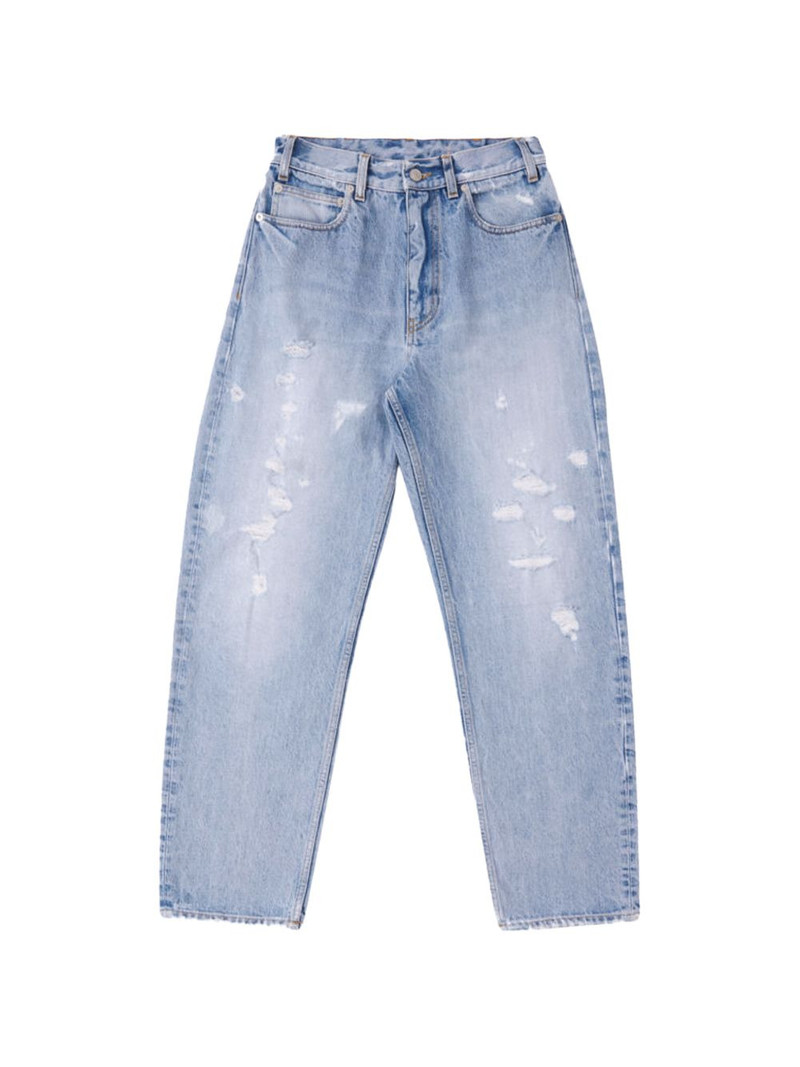 high-waisted five-pocket denim wide-leg jeans 1