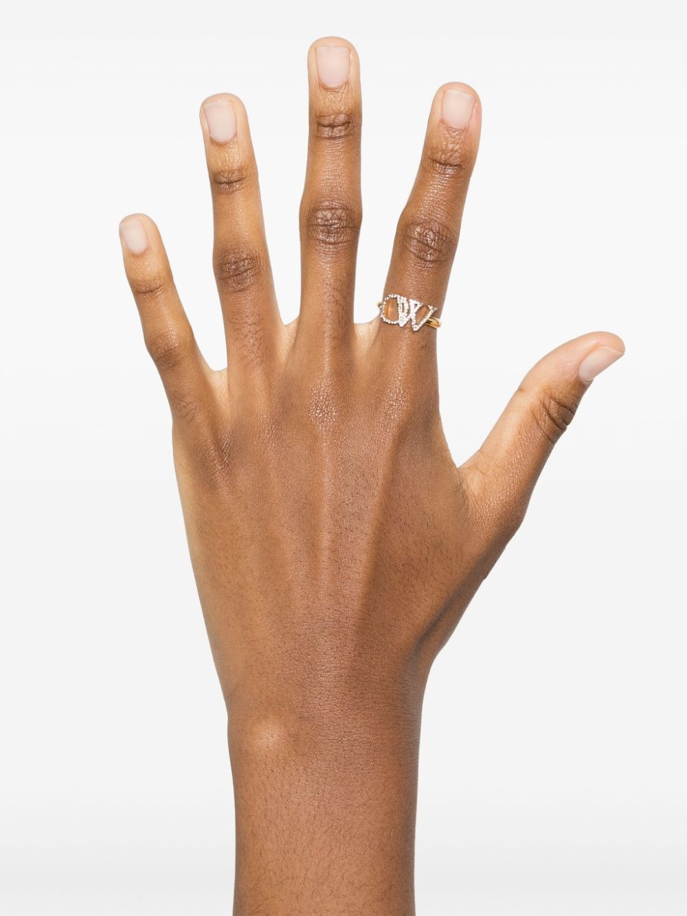 rhinestone-embellished ring - 2