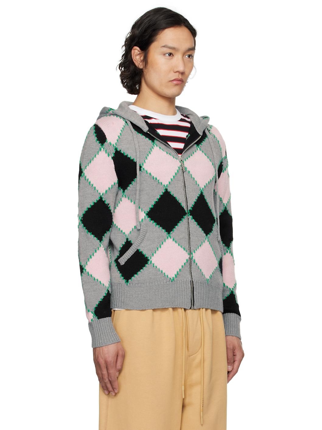 Gray Argyle Gauge 5 Jacket - 2